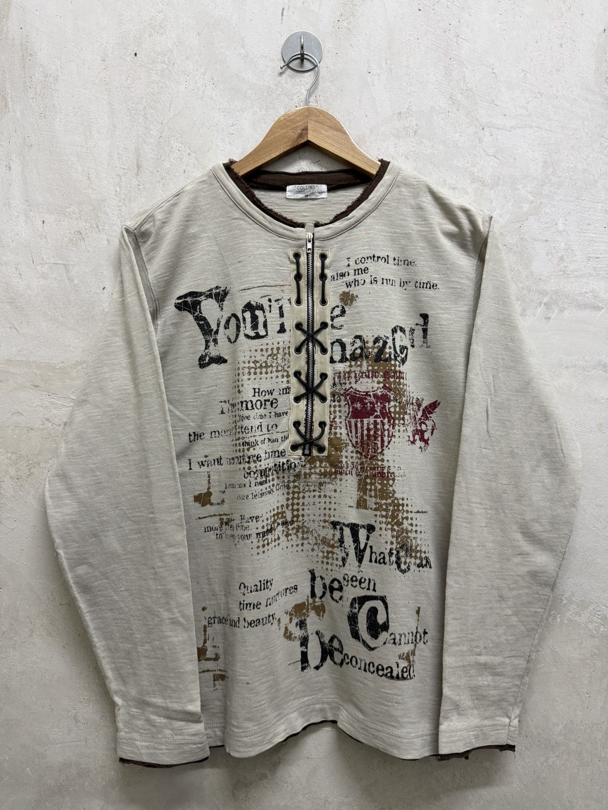 14th Addiction 2000s Archival Punk Lace Bondage Ls Shirt y2k Size US M / EU 48-50 / 2 - 1 Thumbnail