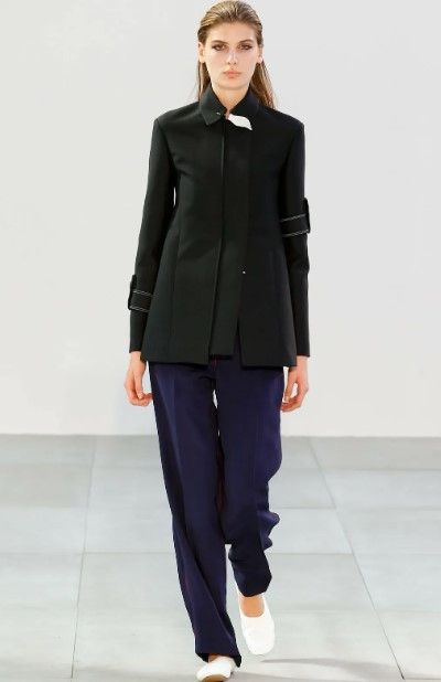 Celine Celine Phoebe Philo Laine Contrast Stitch High waist Pants Size 30" / US 8 / IT 44 - 1 Thumbnail