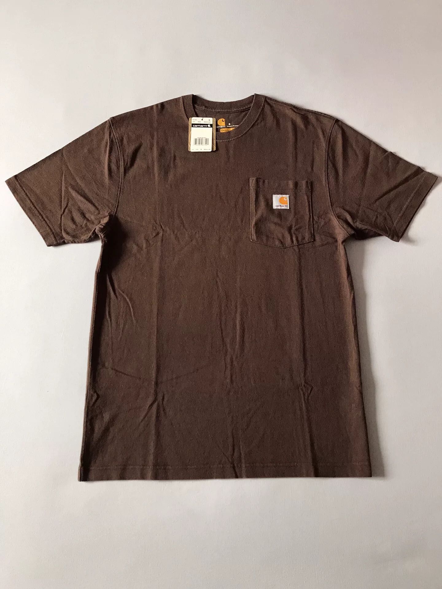 Carhartt Carhartt K87 Dark Brown Short Sleeve T-Shirt Size US S / EU 44-46 / 1 - 1 Thumbnail