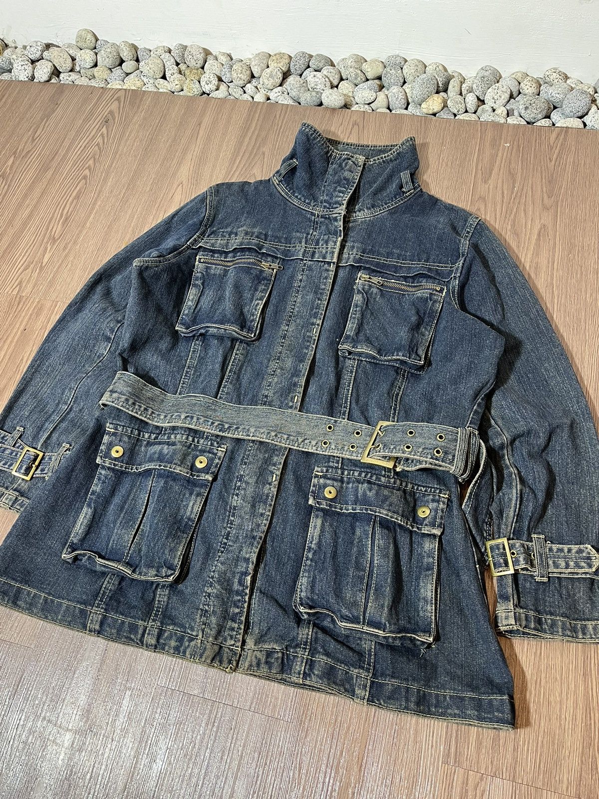 Beauty Beast Charms japan bondage 3D multipocket mudwash denim jacket Size US XL / EU 56 / 4 - 6 Thumbnail