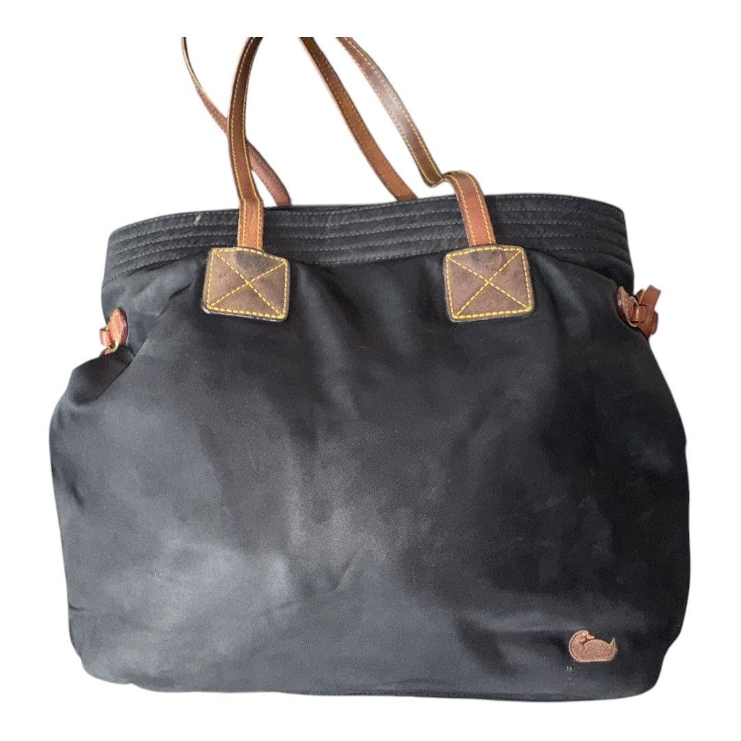 Dooney & Bourke Dooney And Bourke Nylon Tote Handbag Bucket Purse Black Brow Size ONE SIZE - 3 Thumbnail