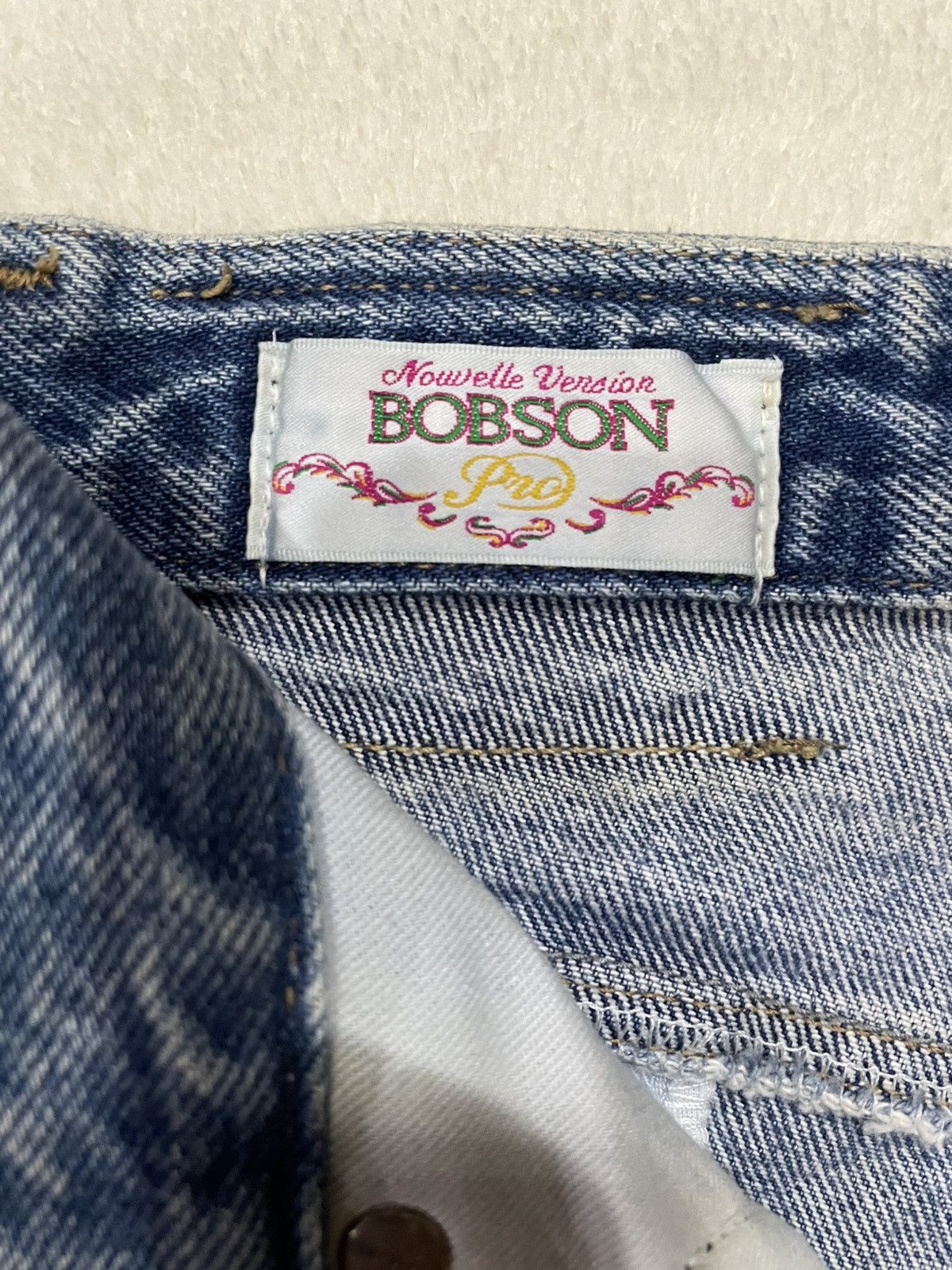 Japanese Brand Vintage Bobson Pro Baggy Mudwash Faded Denim Jeans Size US 32 / EU 48 - 7 Thumbnail