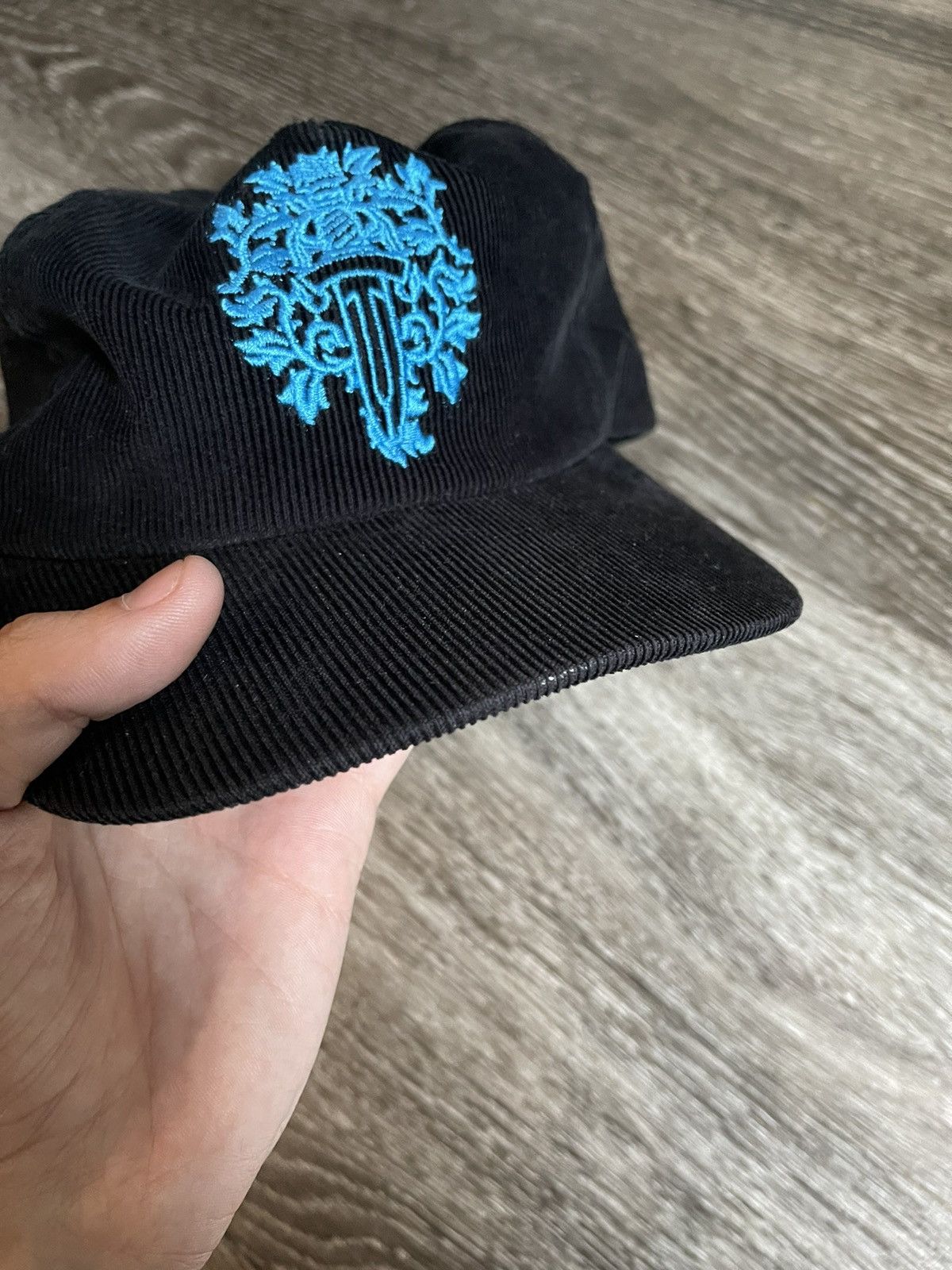 Baseball Hat Chrome Hearts Yankee Fitted Corduroy Hat Denim Chrome 