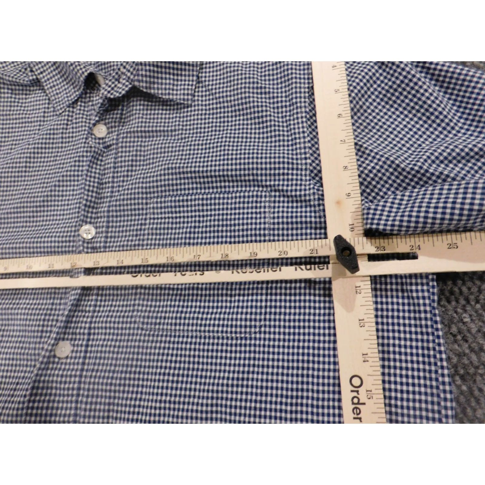 Vintage Saddlebred Shirt Large Mens Blue Plaid Knit Pajama Top Regular Sleepwear Button Down Size US L / EU 52-54 / 3 - 6 Thumbnail