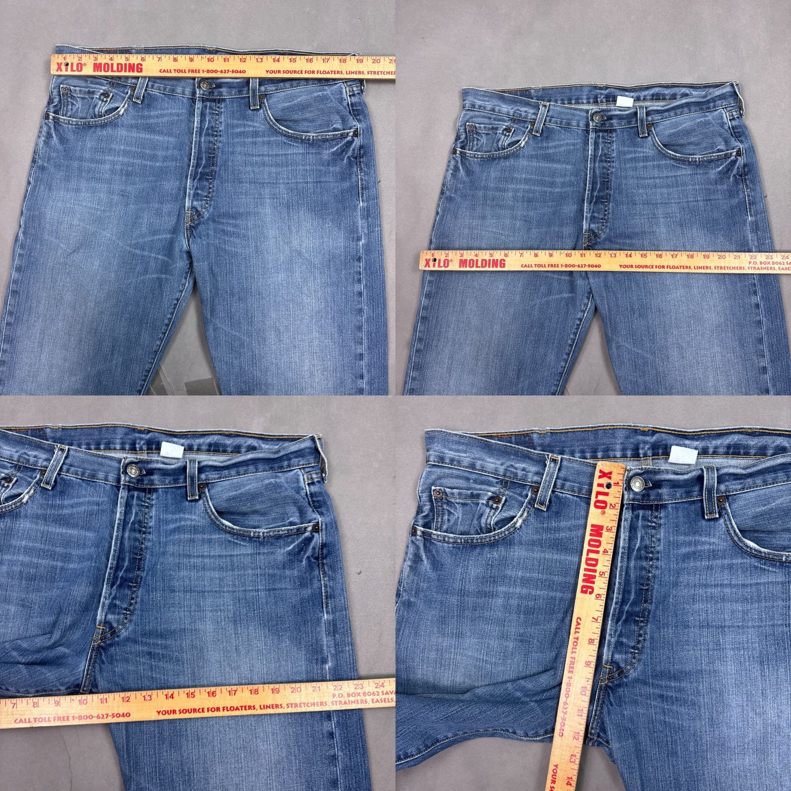 Levi's VINTAGE Levi's 501 Jeans Mens 38x32 Blue Denim Distressed Workwear Straight Pants Size US 38 / EU 54 - 9 Thumbnail