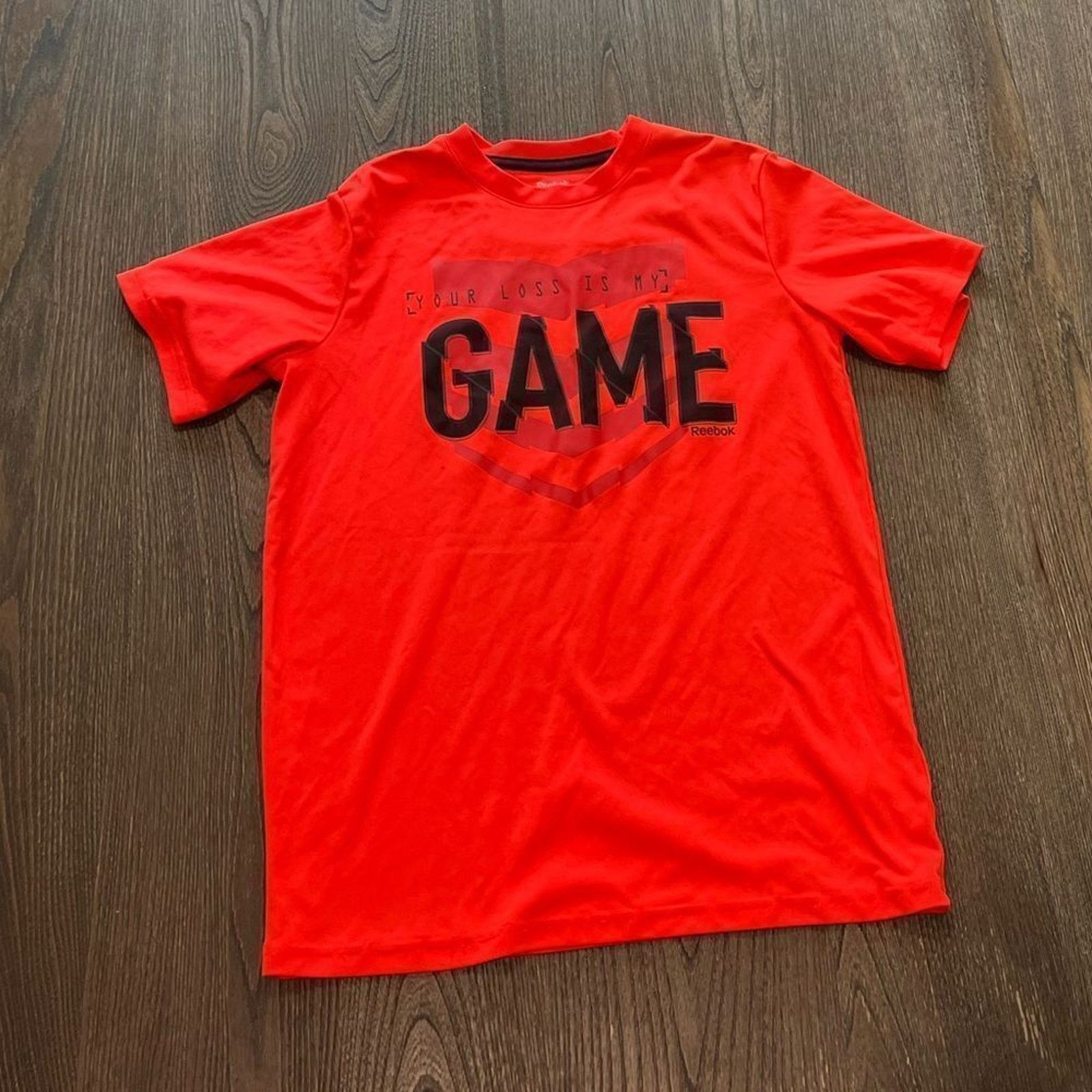 Reebok Reebok Red Short Sleeve Athletic Graphic T-Shirt Sz L 14/16 Size L / US 10 / IT 46 - 1 Thumbnail