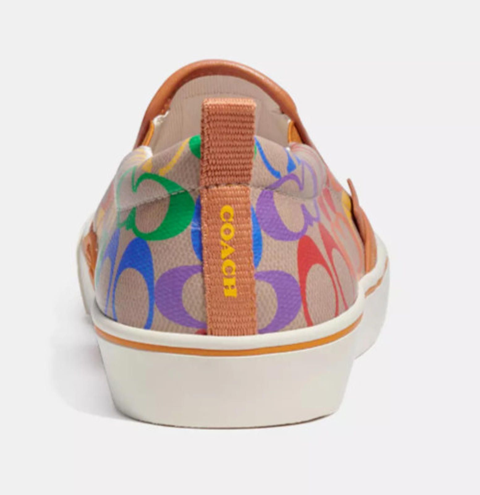 Coach Men's COACH Pride Rainbow Skate SlipOn Sneaker Tan 12 D NWT Size US 12 / EU 45 - 9 Thumbnail