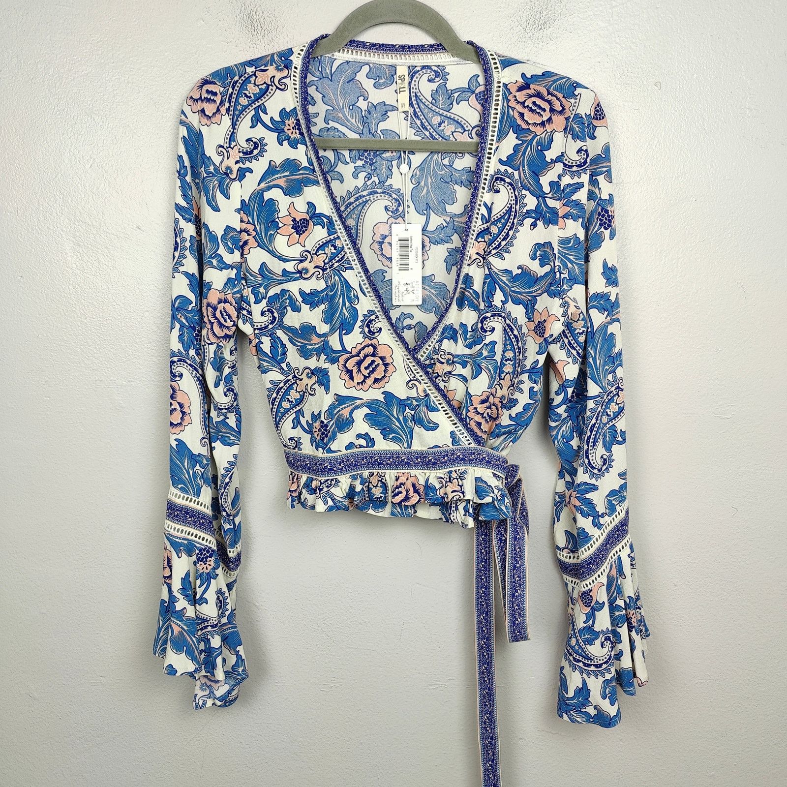 Spell Spell & The Gypsy Etienne Wrap Top Womens Large Monaco Size M / US 6-8 / IT 42-44 - 1 Thumbnail
