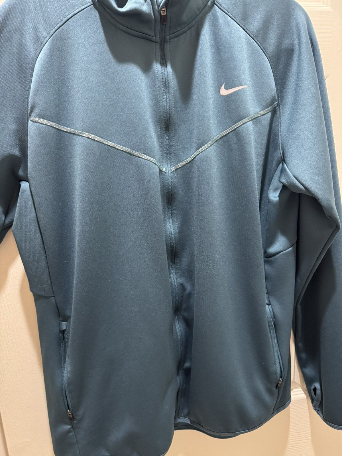 Nike Nike running Jacket Teal Dri-Fit Full Zip polyester sweater Size US XL / EU 56 / 4 - 3 Thumbnail