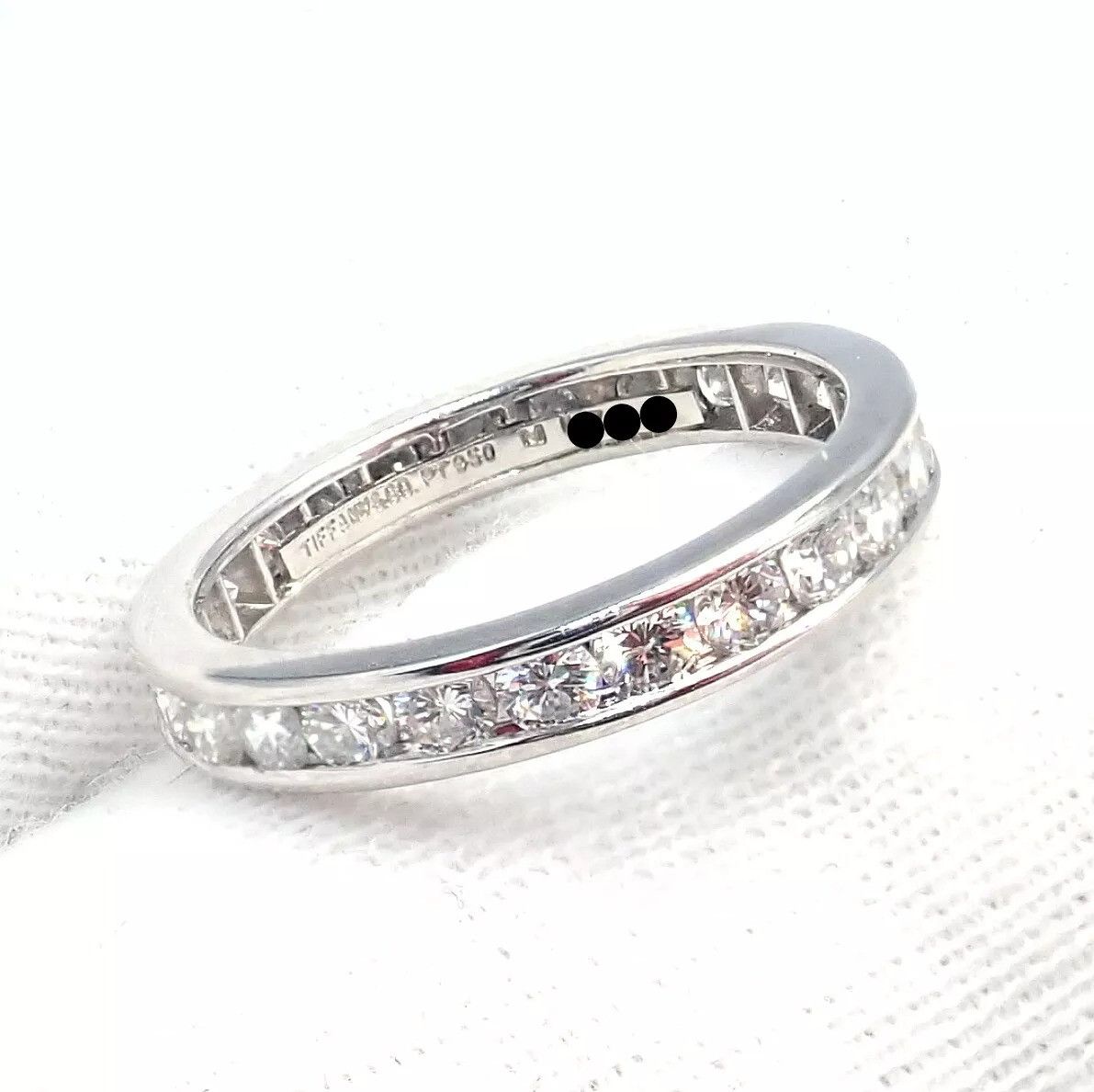 Tiffany & Co. Tiffany & Co Platinum 0.80ct Diamond Eternity 3mm Band Ring Size ONE SIZE - 4 Thumbnail