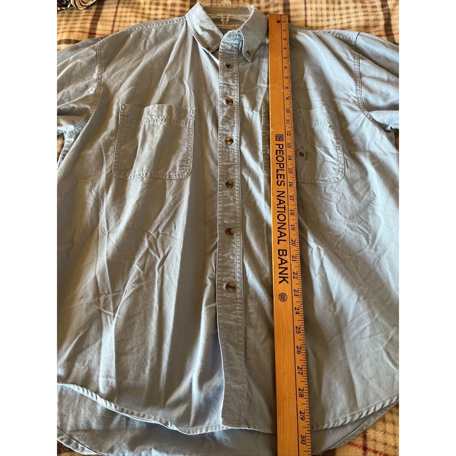 Bugle Boy Bugle Boy Company Vintage Men’s L Blue Button Cotton Shirt Size US L / EU 52-54 / 3 - 15 Thumbnail