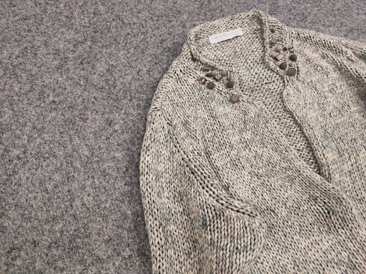 Fabiana Filippi Fabiana Filippi Premium designer Knit Blazer Cardigan Size L / US 10 / IT 46 - 8 Thumbnail