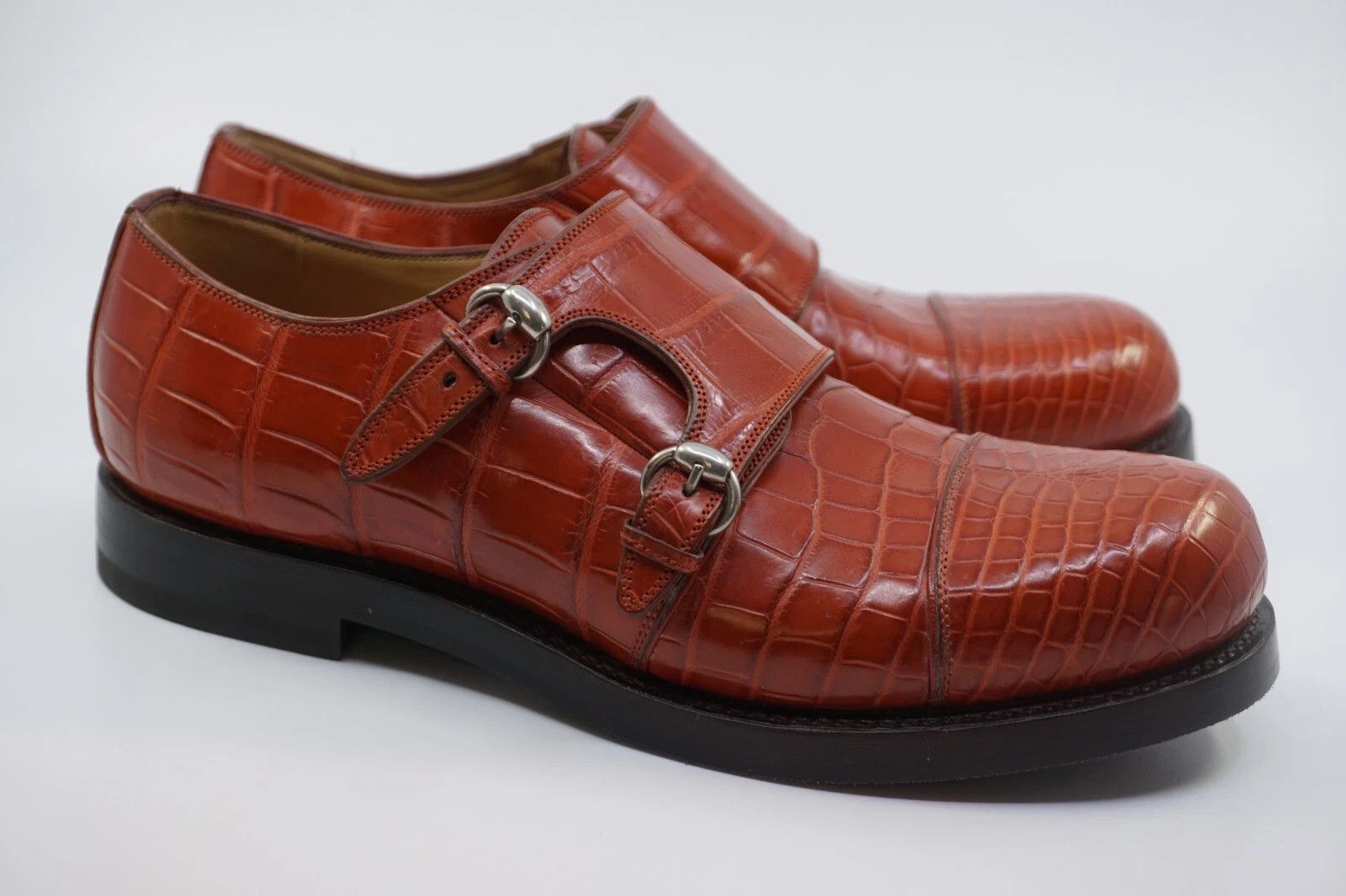 Gucci RARE Gucci Exotic Alligator Crocodile UK 7 US 7.5 Size US 7.5 / EU 40-41 - 4 Thumbnail