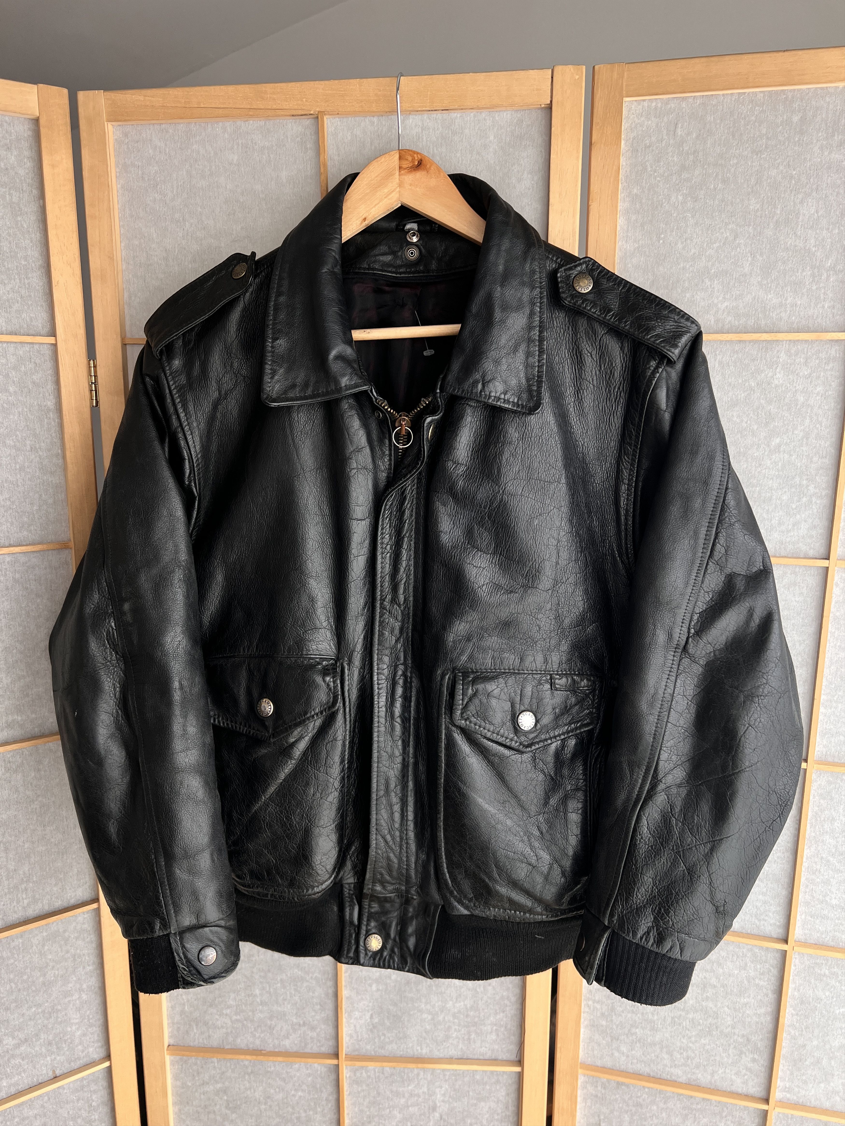 Diesel VTG Schott Avirex style leather bomber jacket US army flyer Size US M / EU 48-50 / 2 - 17 Thumbnail