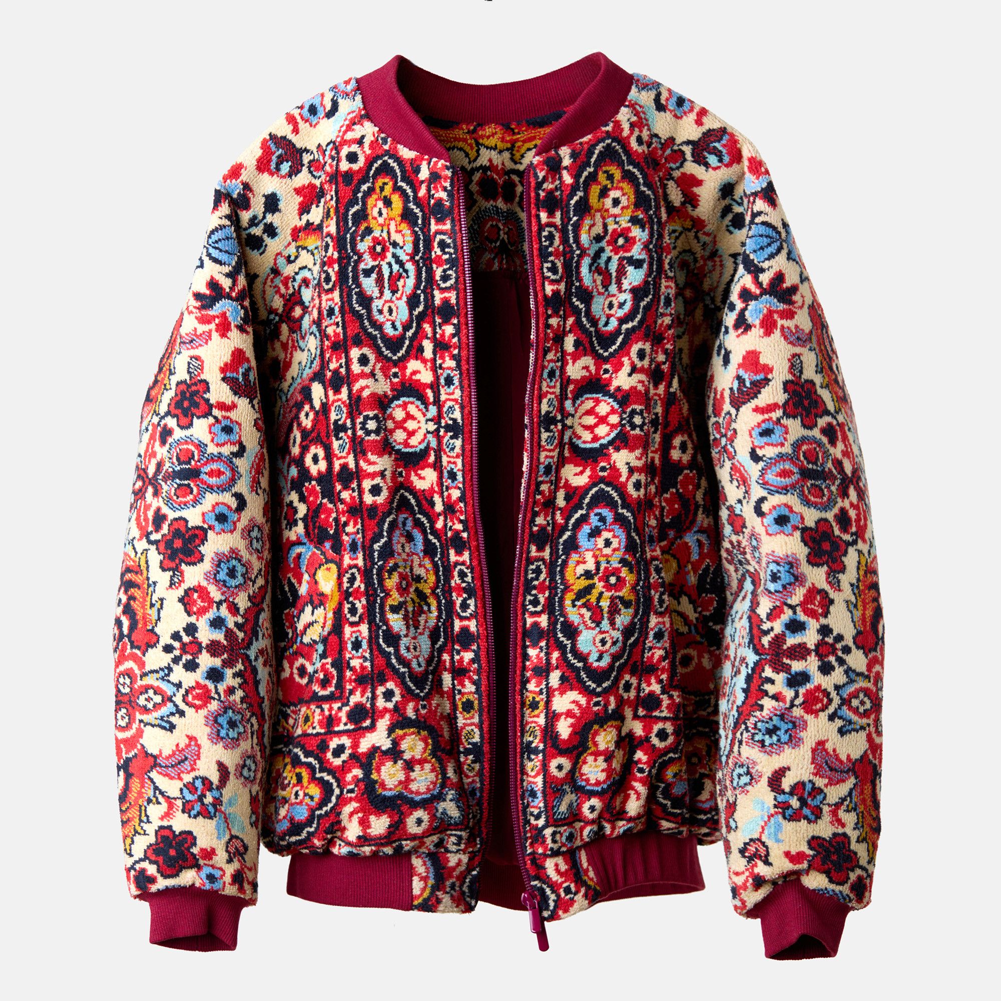 Other Handmade Vintage Carpet Bomber Jacket – Upcycled Size M / US 6-8 / IT 42-44 - 5 Thumbnail
