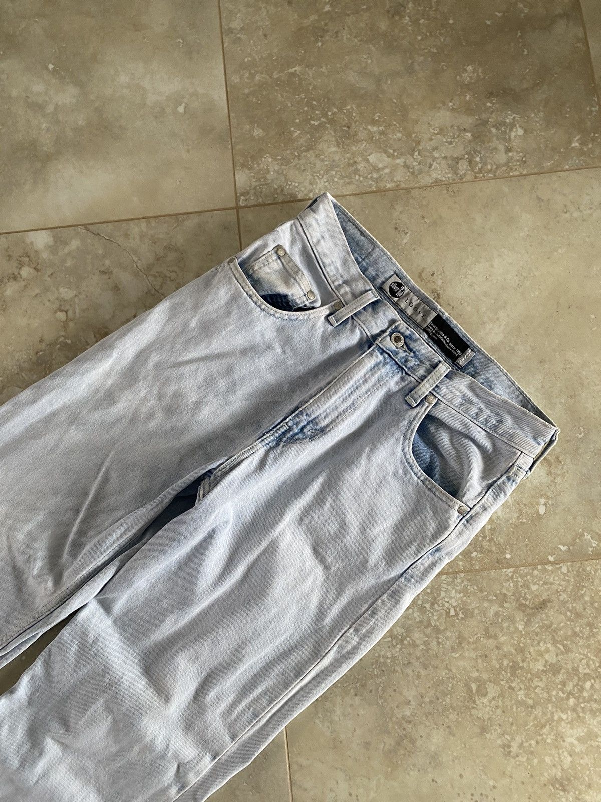 Levi's Vintage Levis SilverTab Baggy Loose Fit Jeans Blue Jeans Y2K Size US 29 - 4 Thumbnail