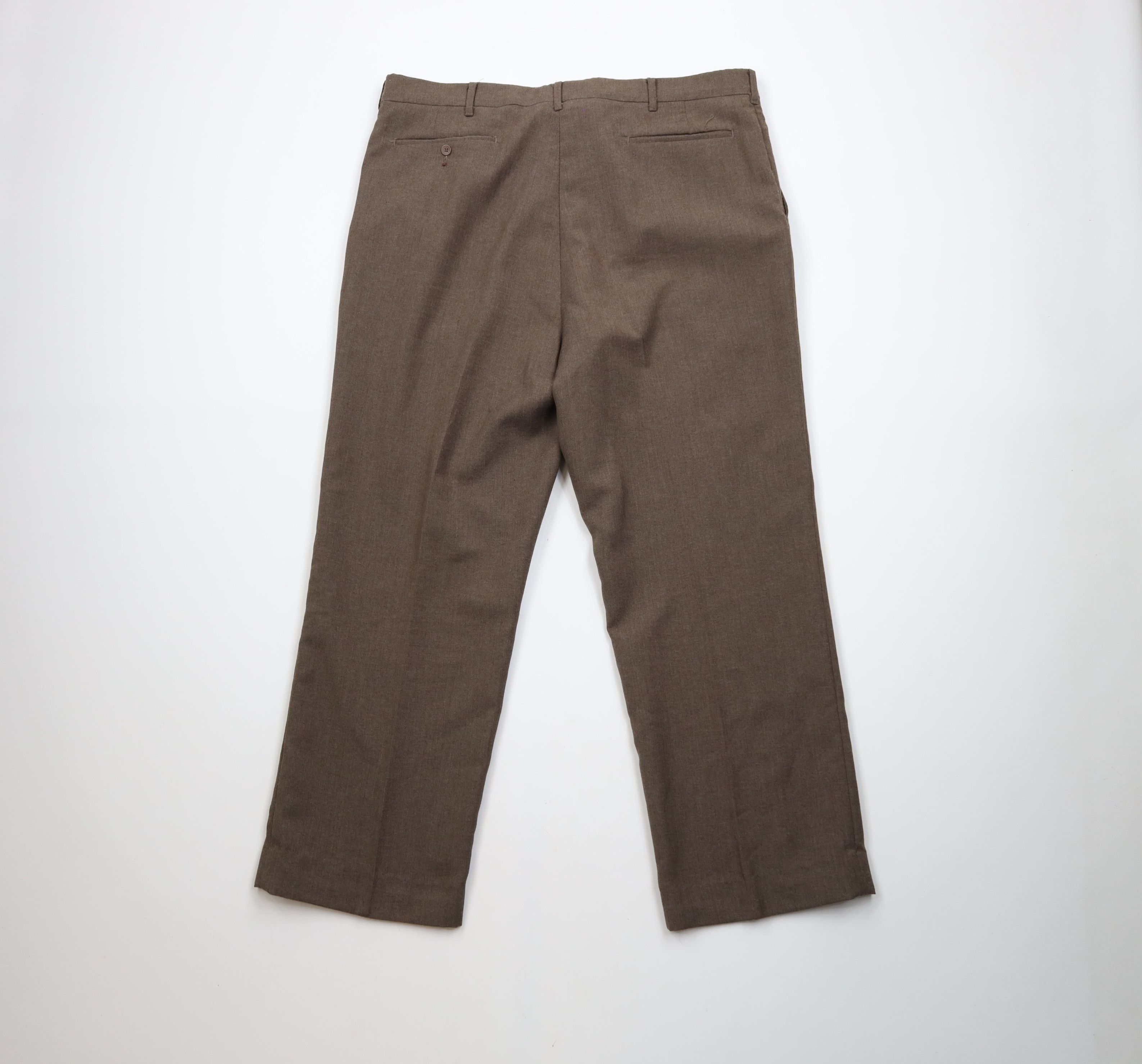 Vintage Vintage 70s Streetwear Blend Wide Leg Chino Pants Brown USA Size US 38 / EU 54 - 9 Thumbnail