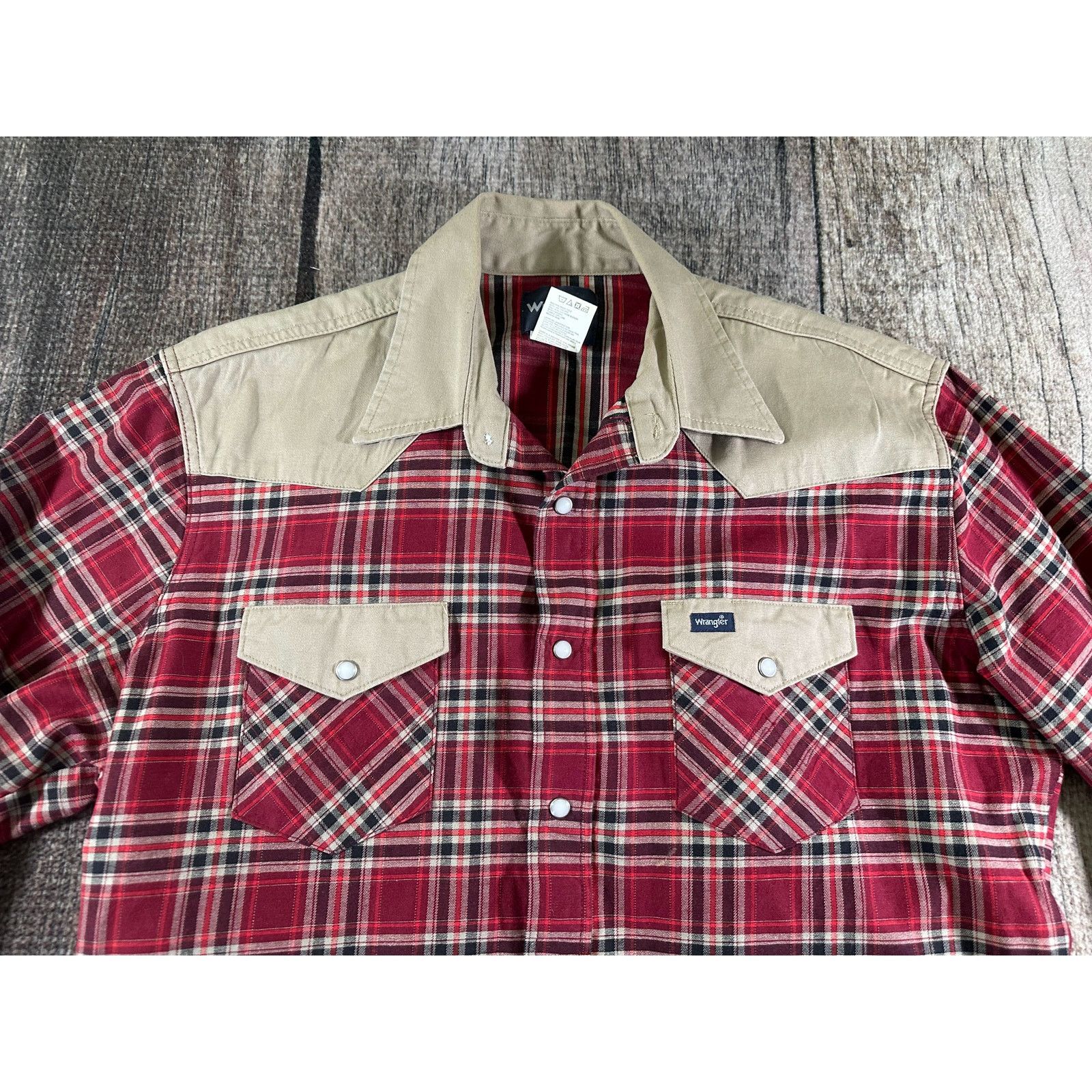 Wrangler Wrangler Flannel Snap Button Shirt Shacket XL Plaid Jacket Size US XL / EU 56 / 4 - 2 Thumbnail