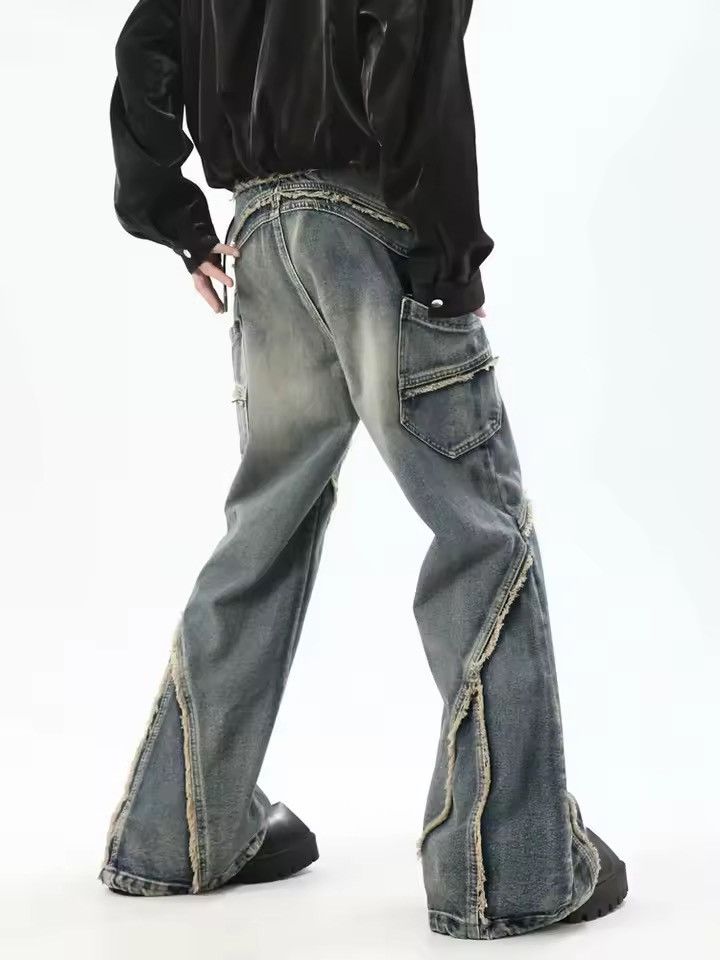 Other Distressed Raw-Edge Deconstructed Cargo Denim Size US 33 - 4 Thumbnail