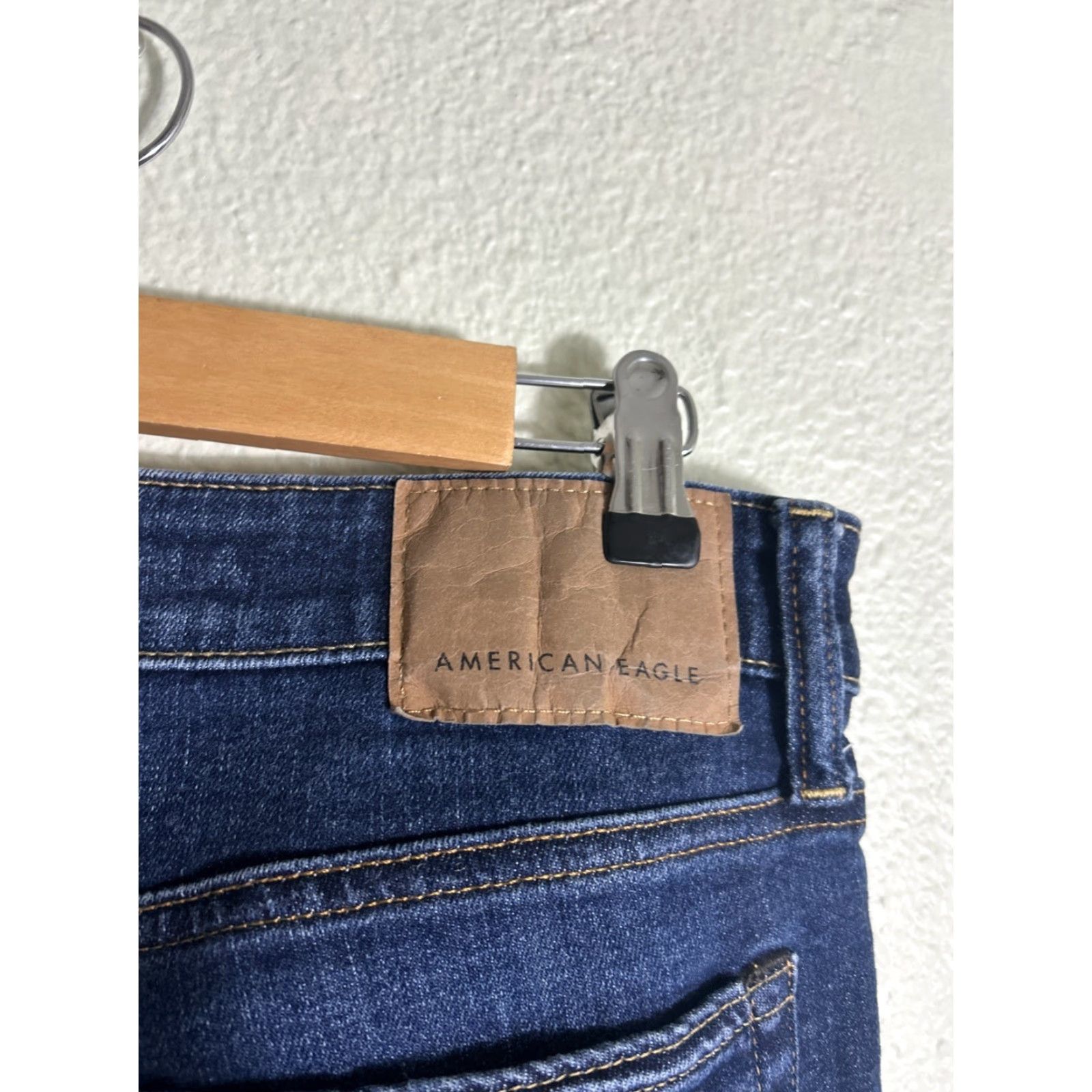 American Eagle Outfitters american eagle Next Level Airflex jeans Dark Wash Distressed Size 32x32 Skinny Size US 32 / EU 48 - 7 Thumbnail