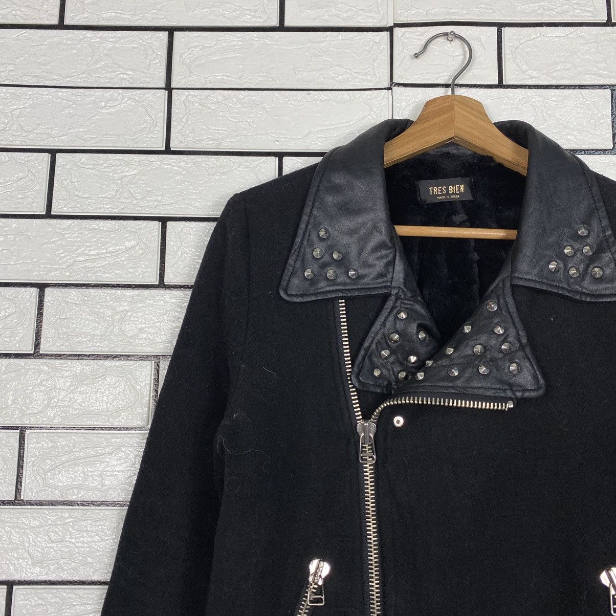 Japanese Brand Vintage Biker Jacket Double Collar Blanket Tres Bien Size US M / EU 48-50 / 2 - 8 Thumbnail
