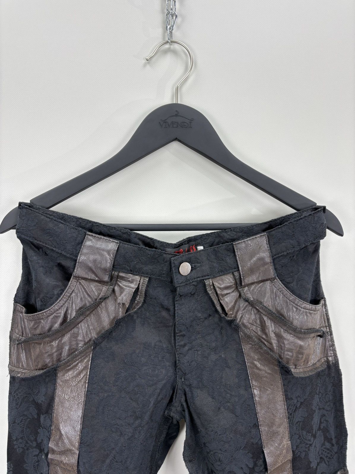 Japanese Brand Womens pants Y2k Punk Aderlass Size 28 Color Black Size 24" / US 00 / IT 34 - 4 Thumbnail