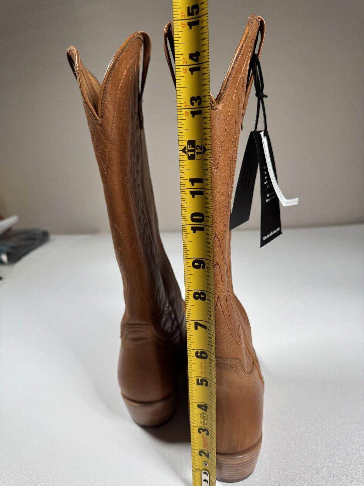 Designer Boot Black Star Women EDEN STITCHED ONYX leather Sz 7 Size US 7 / IT 37 - 7 Thumbnail