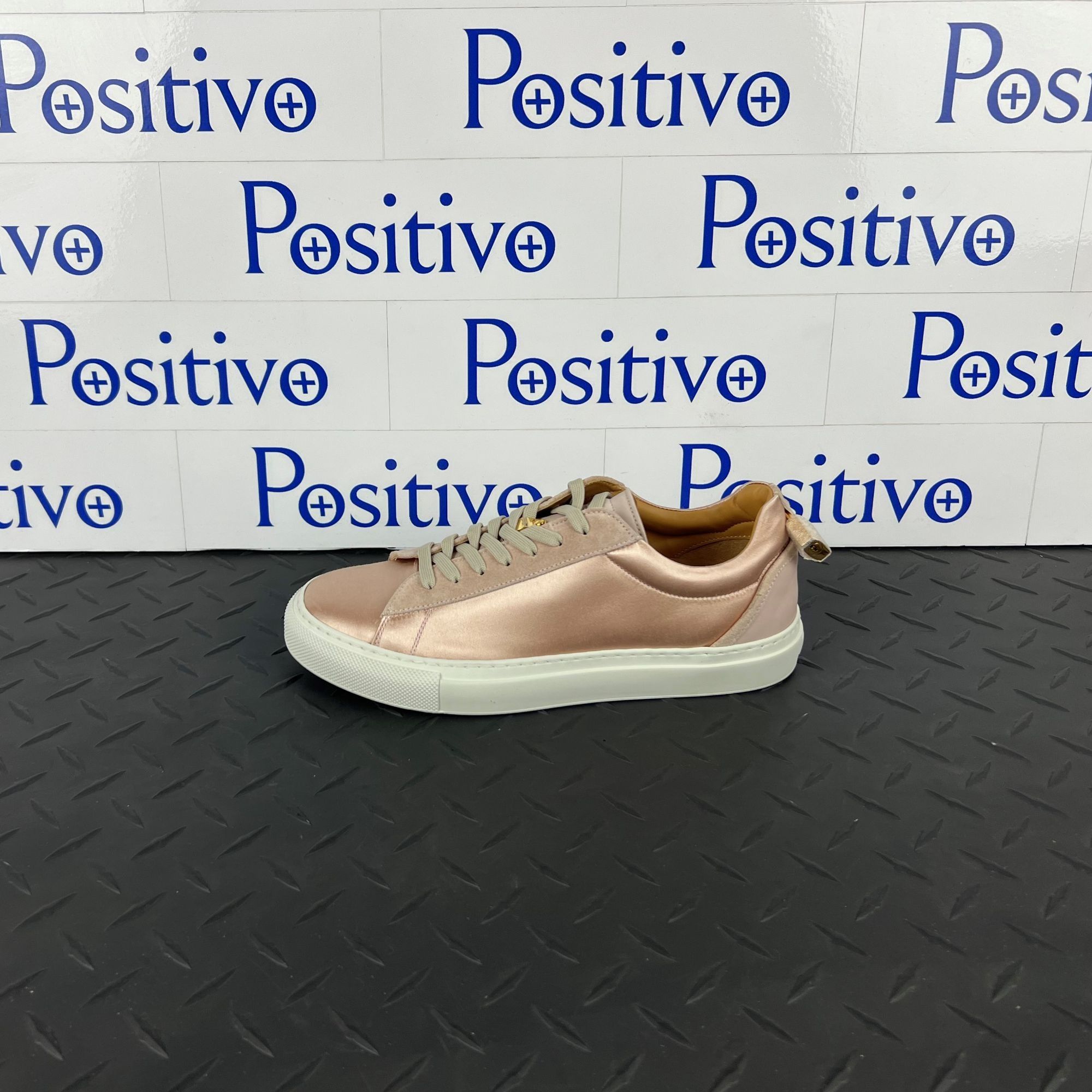 image of Buscemi Womens Tennis Dusty Pink Satin Sneakers Us 7 Sample