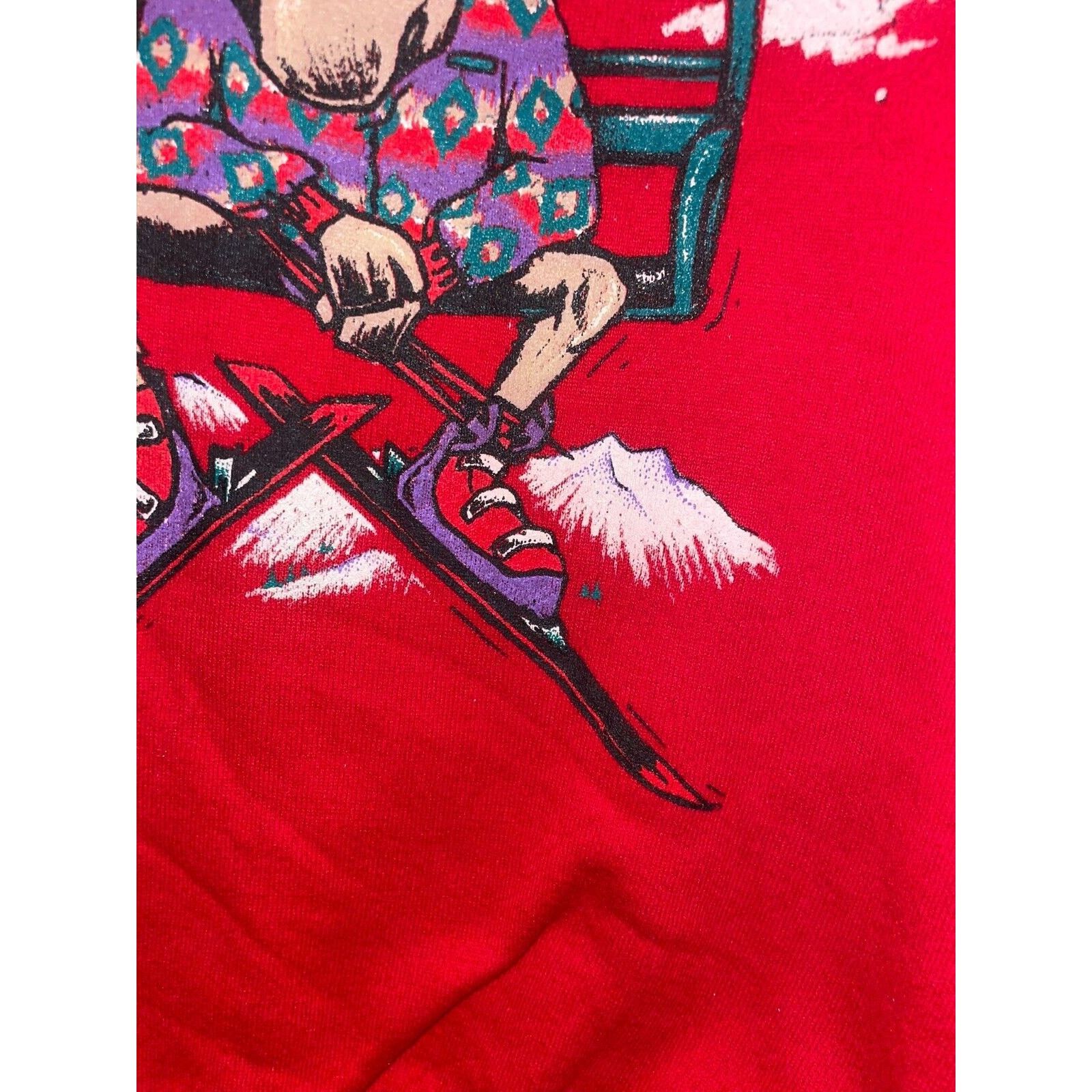 Jerzees Vintage Skiing Sweatshirt Crewneck Utah Skiing Moose VTG 90s Size US M / EU 48-50 / 2 - 4 Thumbnail