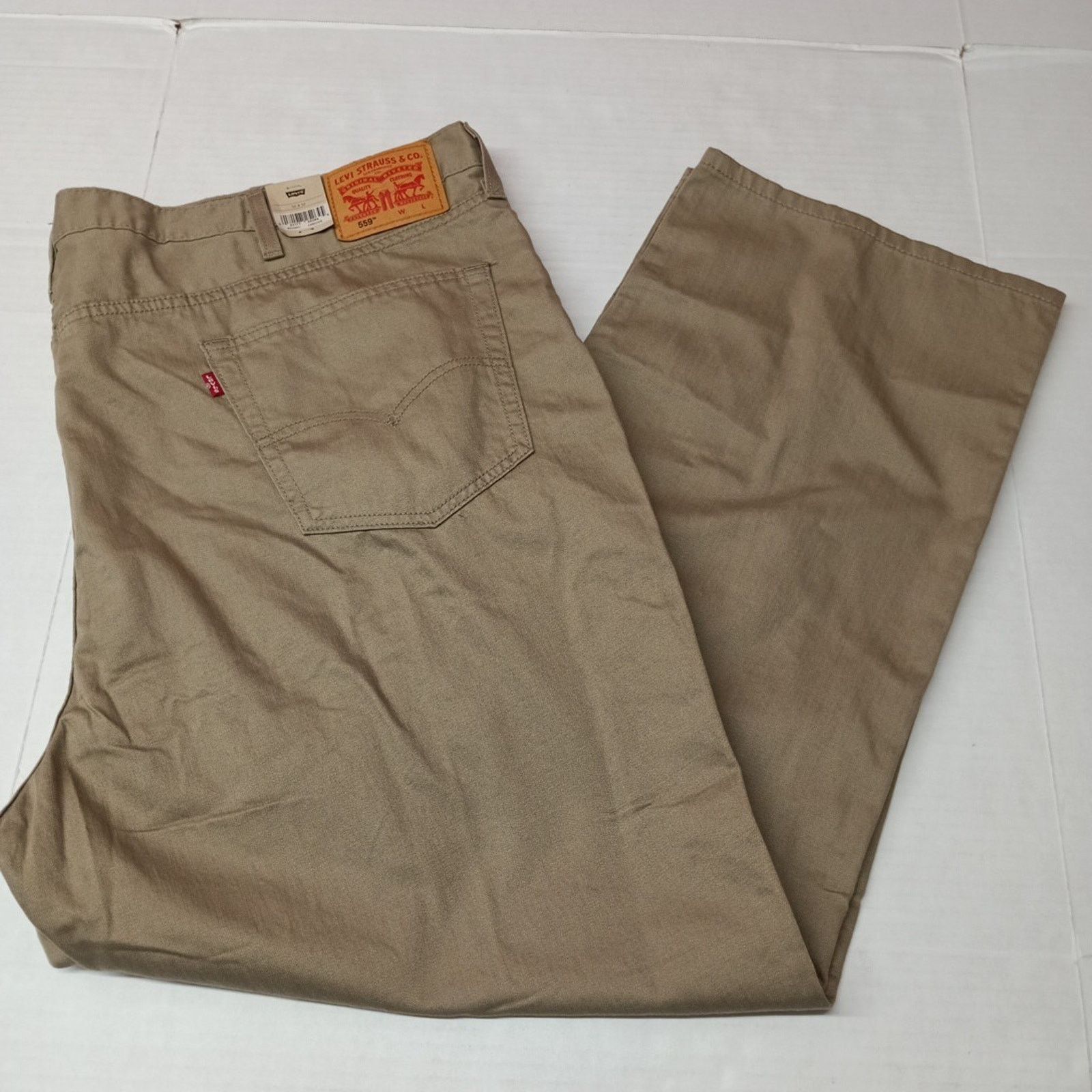 Levi's Levi's 559 Relaxed Straight Jeans Men's 52x32 Khaki Cotton Size US 44 / EU 60 - 1 Thumbnail