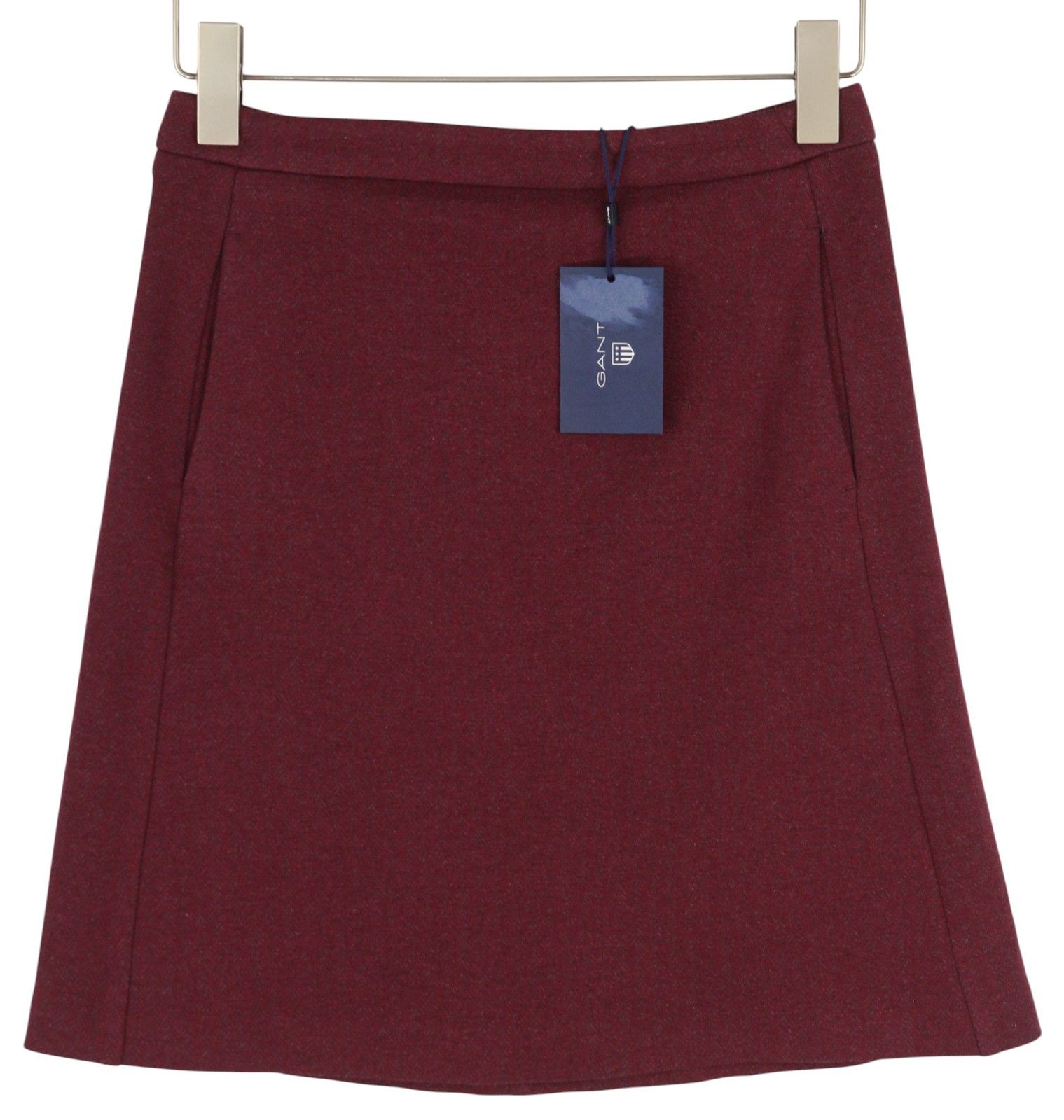 Gant HERRINGBONE JERSEY EU36 Burgundy Pockets Skirt 84931 Size 28" / US 6 / IT 42 - 1 Thumbnail
