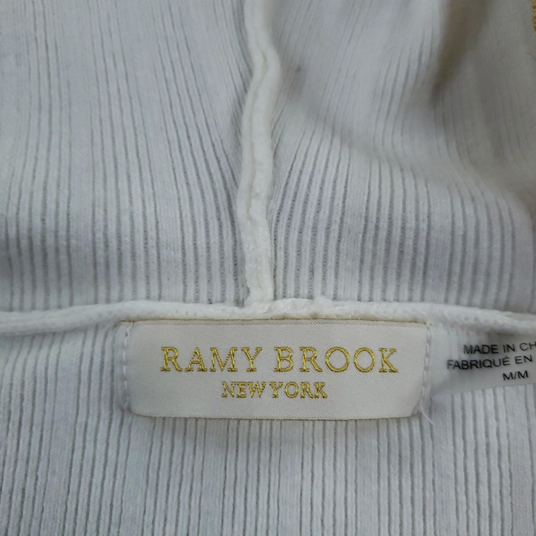 Ramy Brook Ramy Brook Hooded Sweater Womens Medium White Lace Up Ribbed Cropped Top Size M / US 6-8 / IT 42-44 - 5 Thumbnail
