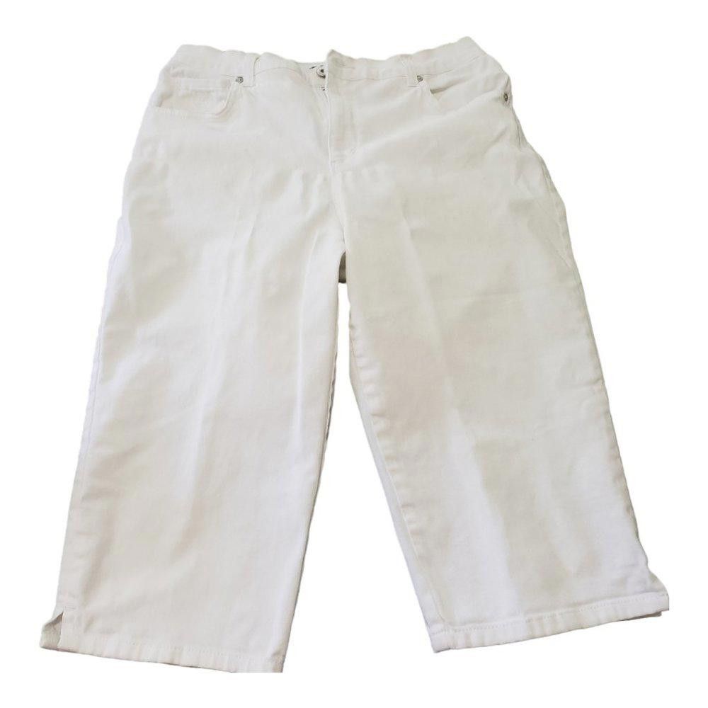 Designer CT130 Gloria Vanderbilt White Knee High Amanda Jeans 8 Size 30" / US 8 / IT 44 - 1 Thumbnail