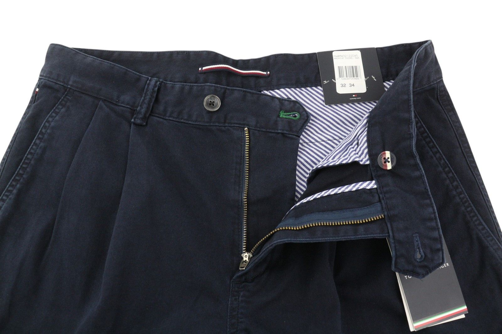 Tommy Hilfiger ARCHIVE CHINO W32/L34 Wide Tapered Pleat Leg Trousers 85137 Size US 32 / EU 48 - 4 Thumbnail