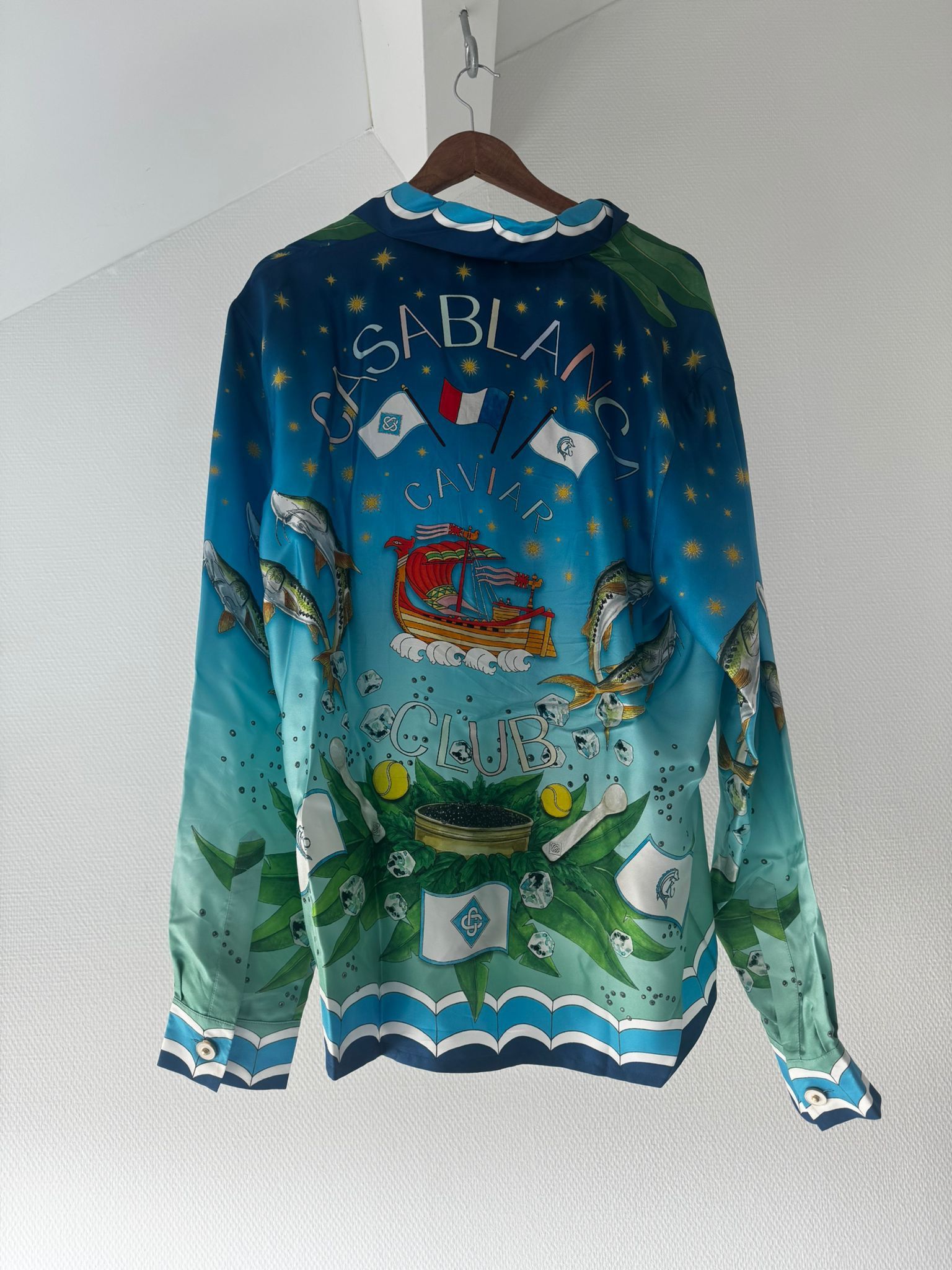 Casablanca Casablanca × Caviar Kaspia Silk Shirt Size US L / EU 52-54 / 3 - 1 Thumbnail