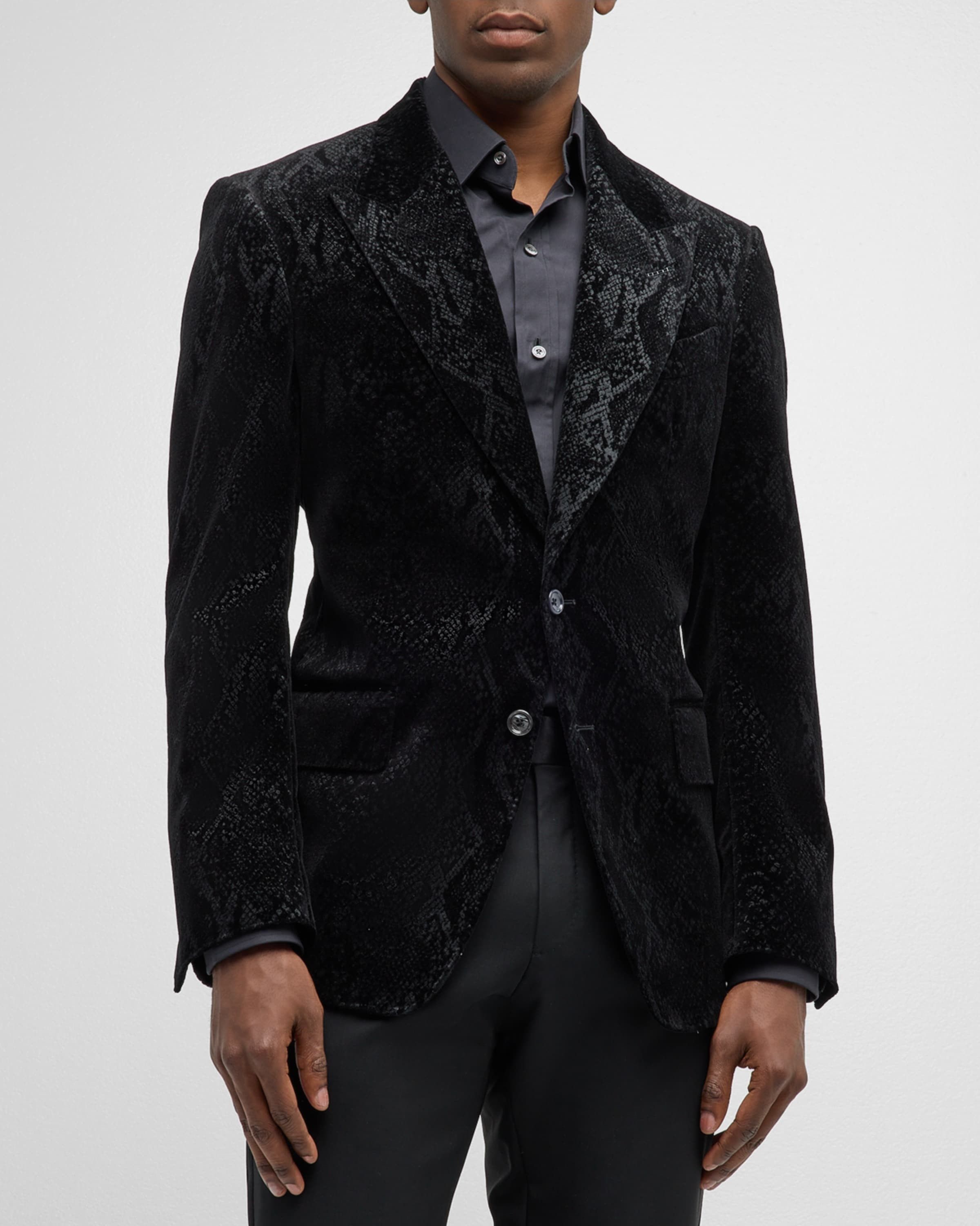 Tom Ford o1w1db10125 JLSPF2 Shelton Jacket in Black Size US L / EU 52-54 / 3 - 3 Thumbnail
