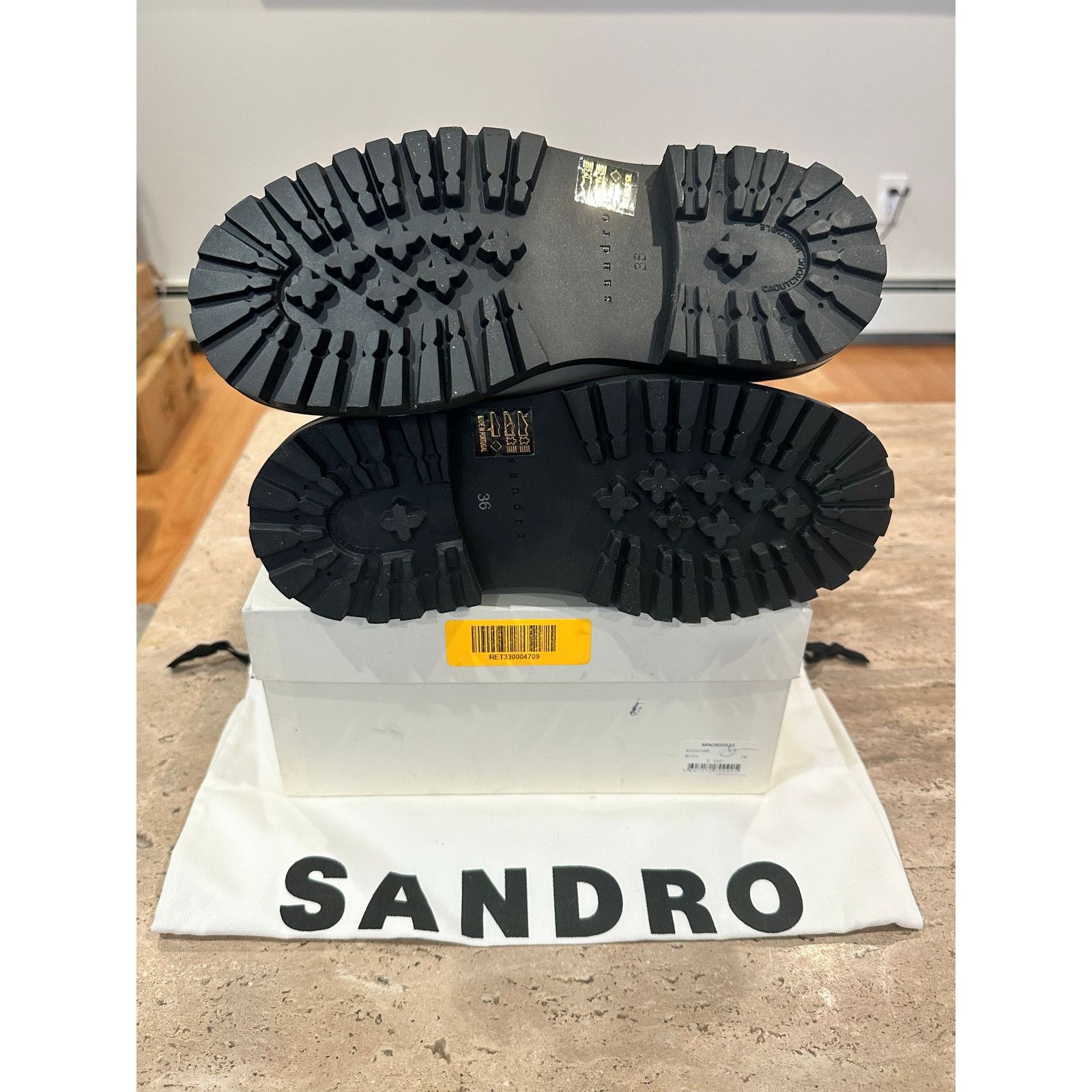 Sandro NEW Sandro Liam Ecru Leather Chelsea Boots 36 Size US 5.5 / IT 35.5 - 5 Thumbnail