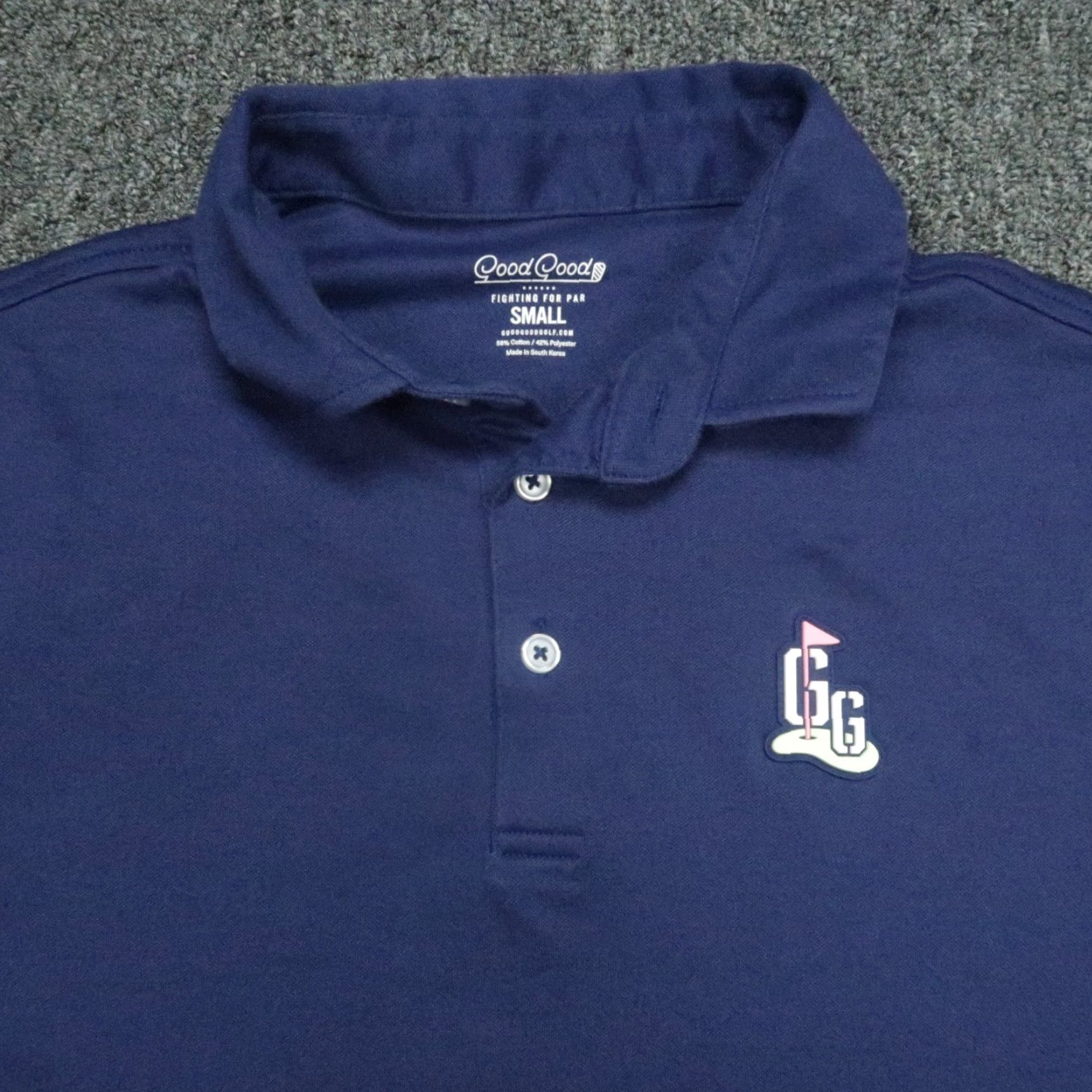 Vintage Good Good Golf Shirt Mens Small Blue Performance Polo Short Sleeve Size US S / EU 44-46 / 1 - 2 Thumbnail