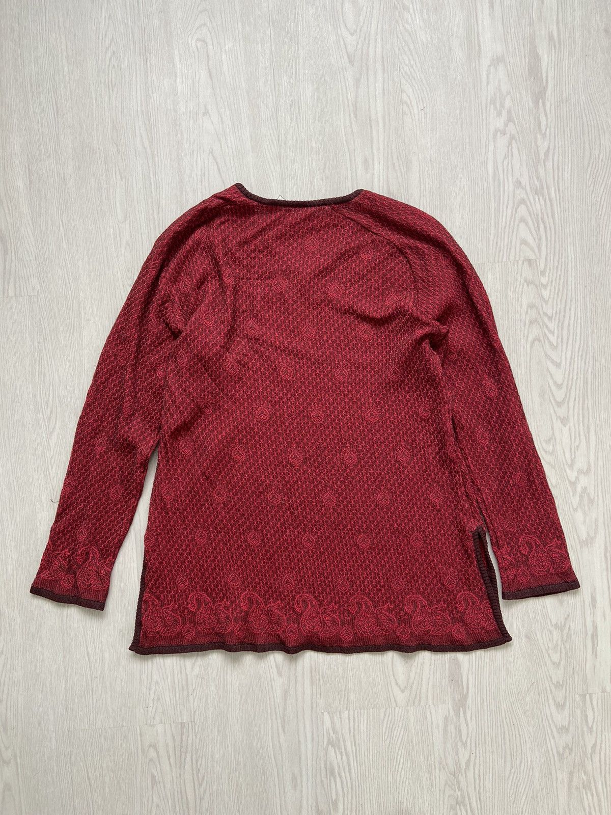 Yves Saint Laurent 1980’s Yves Saint Laurent Woven Knited Fukusuke Long Sleeve Size M / US 6-8 / IT 42-44 - 8 Thumbnail