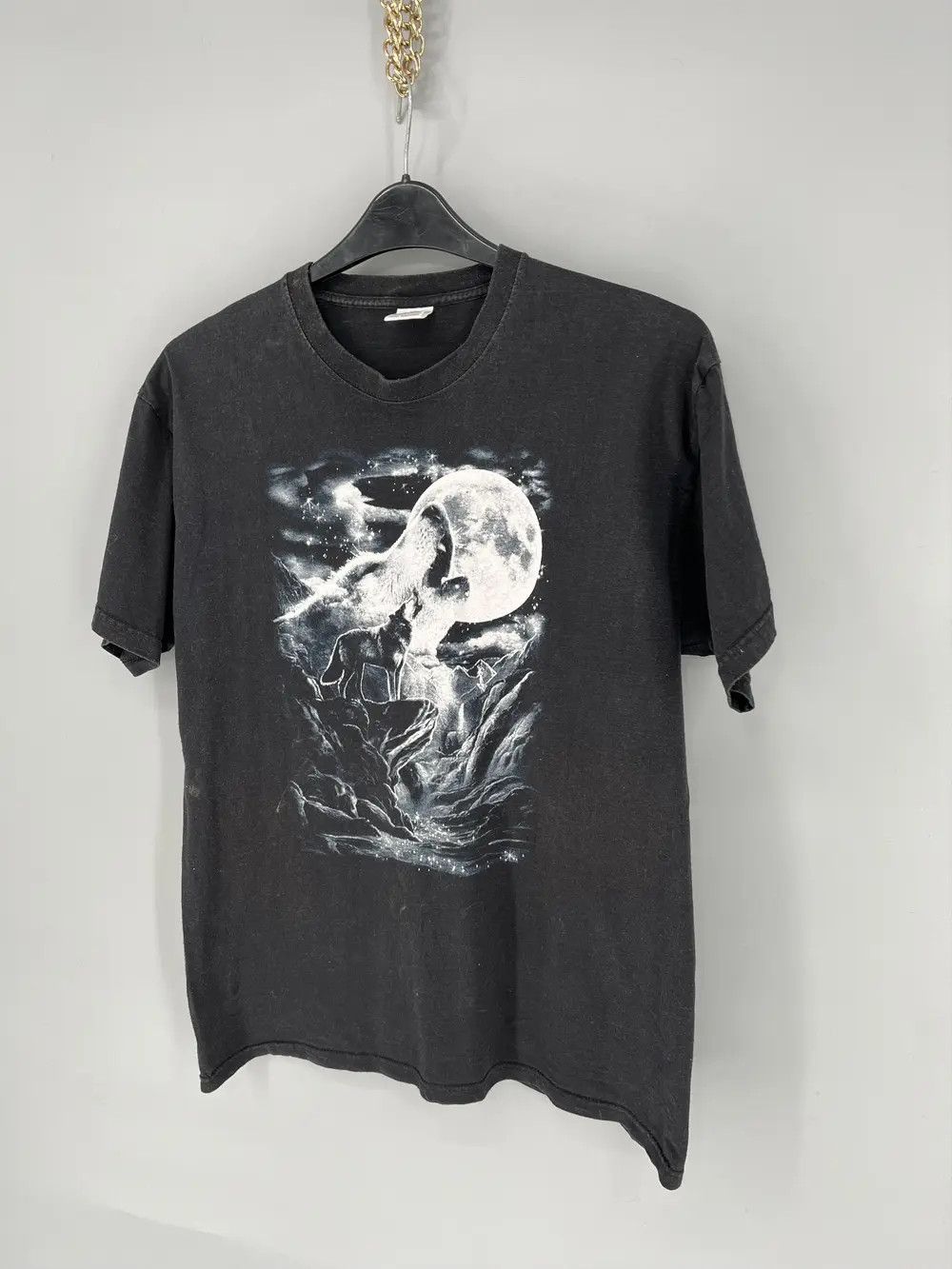 Band Tees Vintage 90s Wolf Face Boxy Fit Tee Streetwear Style Size US L / EU 52-54 / 3 - 4 Thumbnail