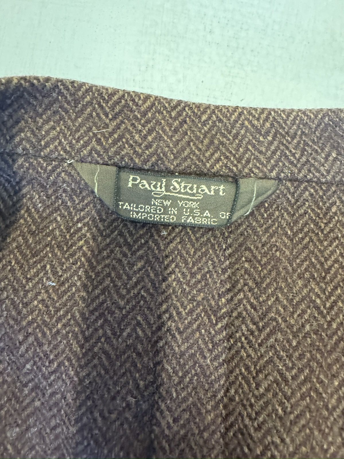 Paul Stuart Paul Stuart Herringbone Soft Wool Unconstructed Suit Jacket Size 46R - 8 Thumbnail