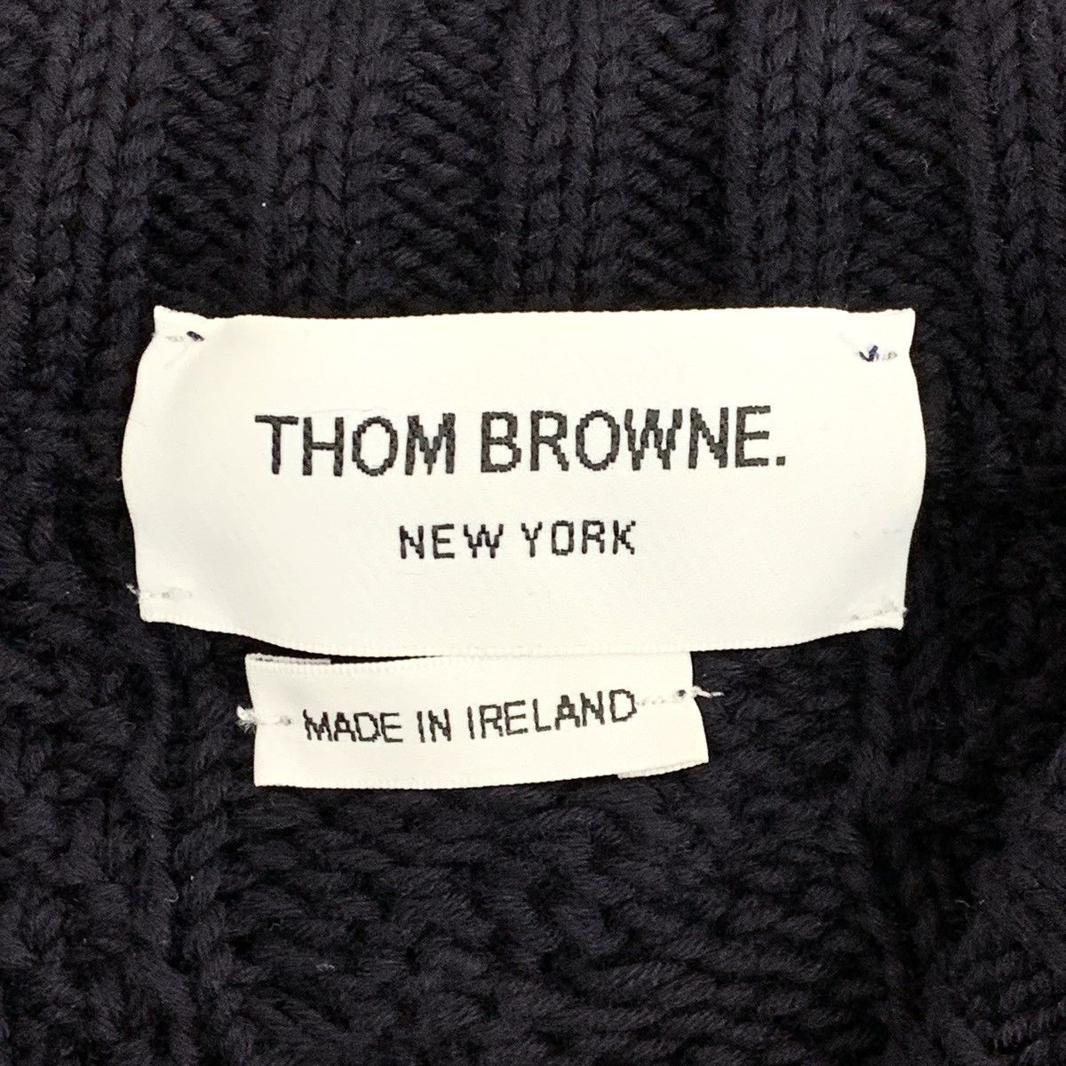 Thom Browne Thom Browne Navy Cable Knit Long Sleeve Sweater K26WX Size M / US 6-8 / IT 42-44 - 6 Thumbnail