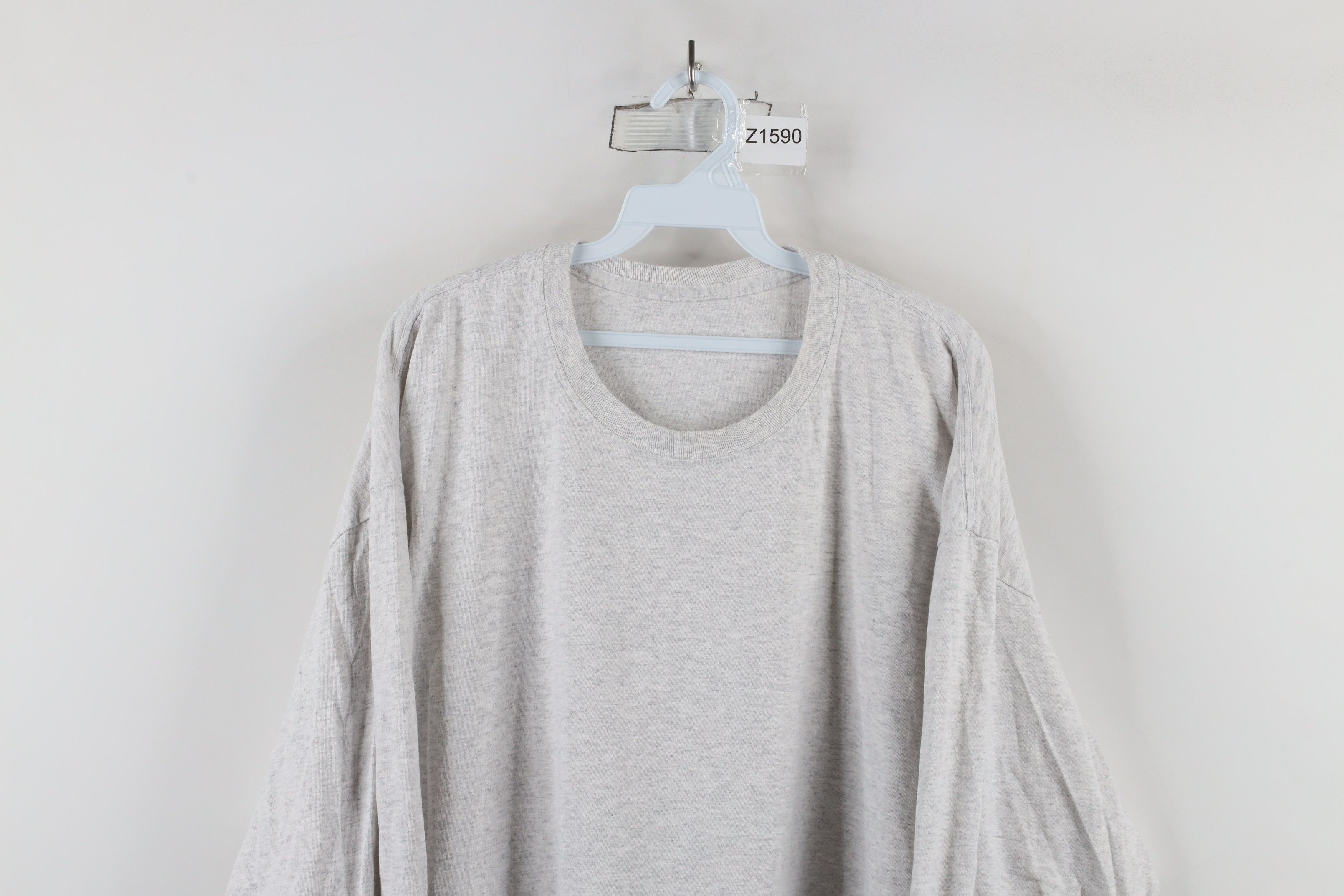 Vintage Vintage 90s Streetwear Long Sleeve T-Shirt Heather Gray Size US XXL / EU 58 / 5 - 2 Thumbnail
