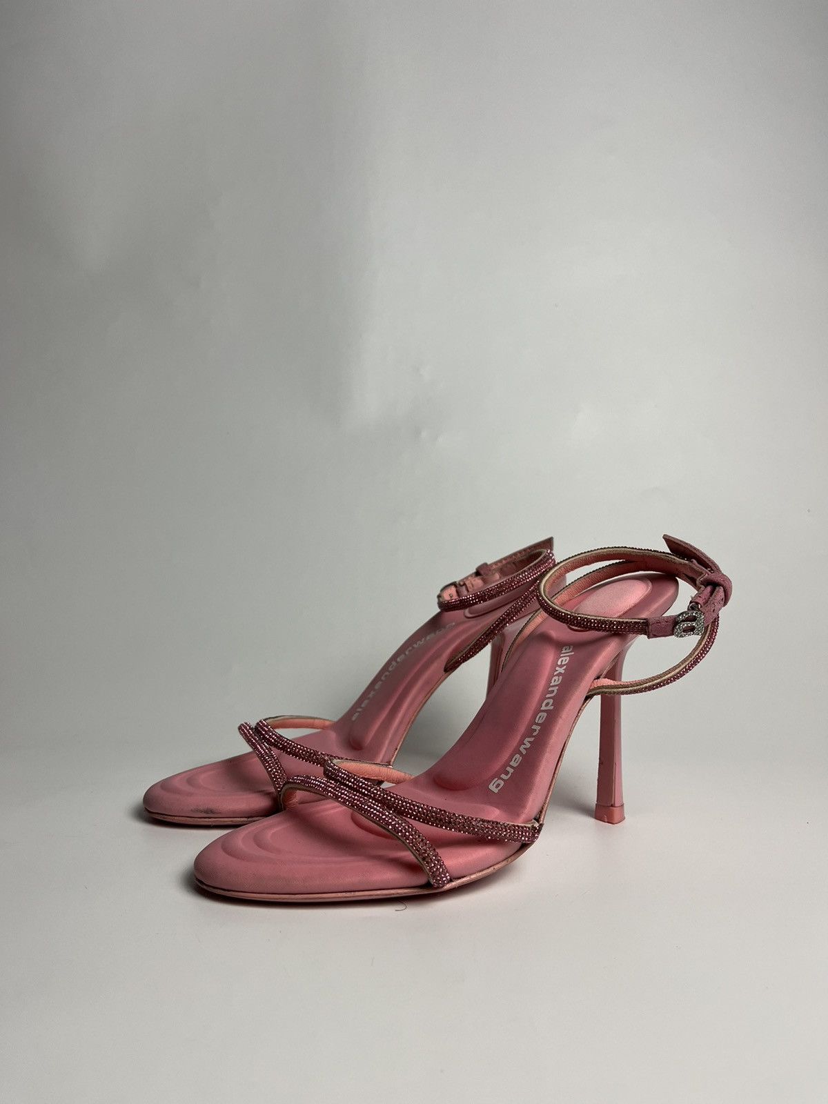 Alexander Wang Alexander Wang Pink Dahlia Rhinestone Heels Sandals Size US 7 / IT 37 - 9 Thumbnail