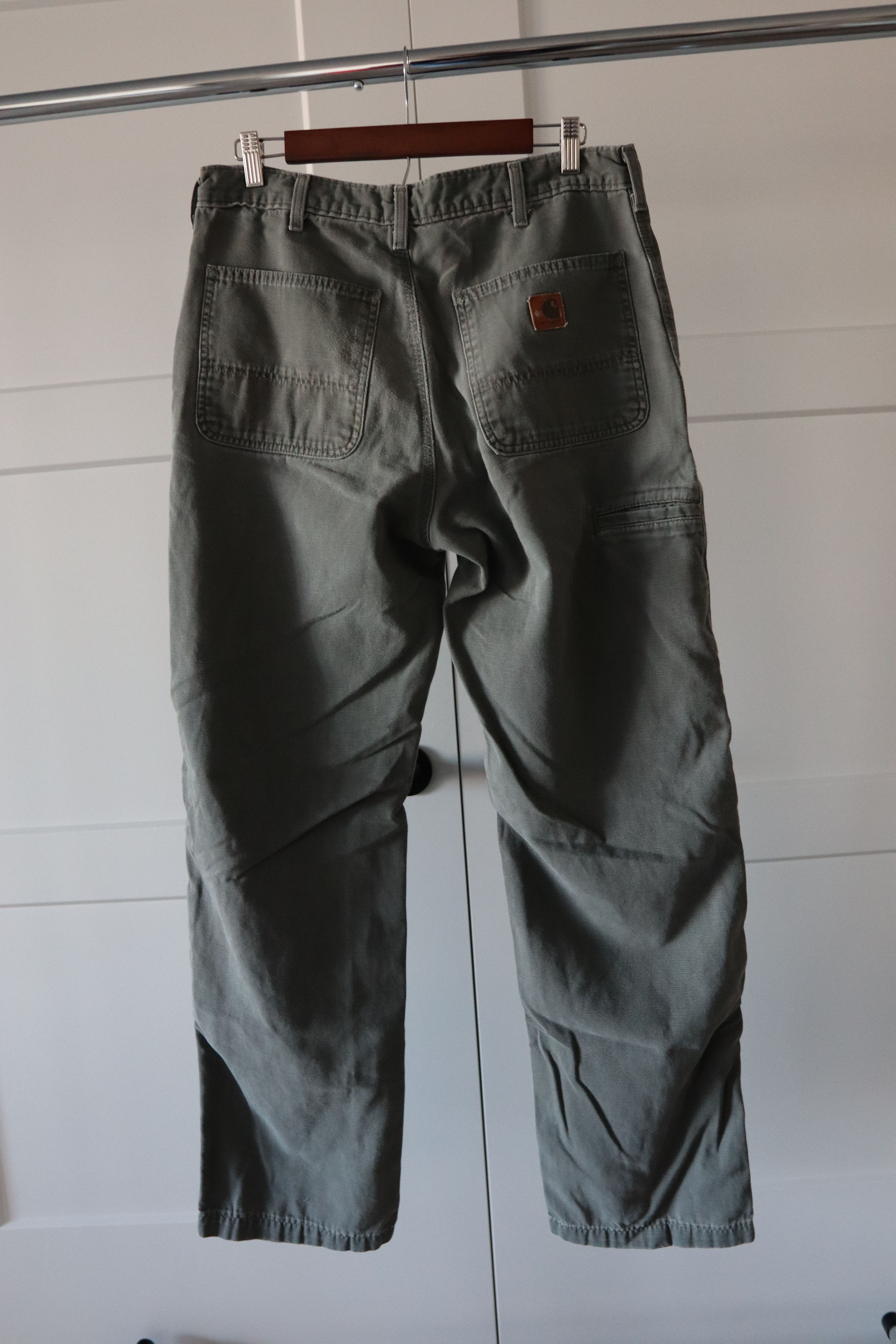 Carhartt Carhartt 33x34 Faded Green Double Utility Carpenter Pants Size US 33 - 5 Thumbnail