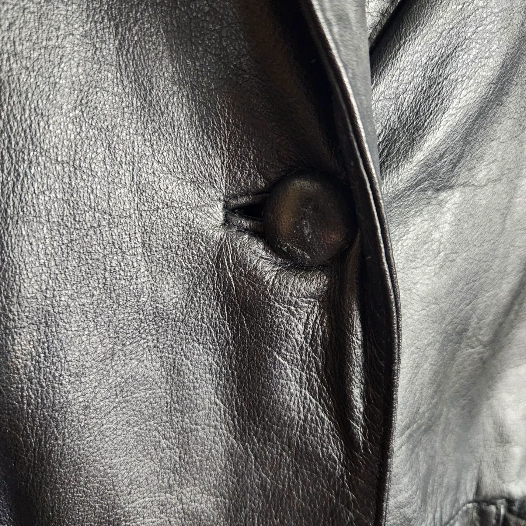G-III G-III Womens Vintage Black Leather Long Length Single Breasted Coat-Size S Size S / US 4 / IT 40 - 7 Thumbnail