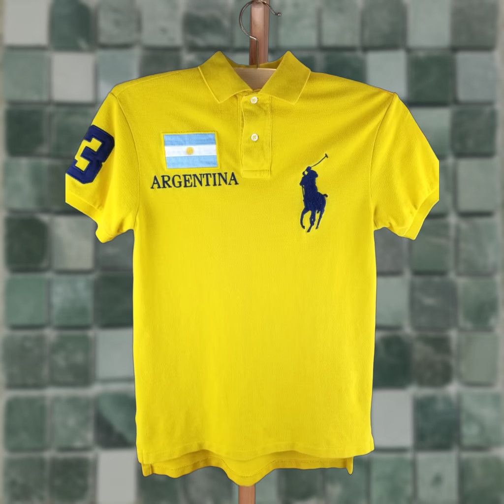 Polo Ralph Lauren VINTAGE RALPH LAUREN POLO SHIRT XS Yellow Argentina Polo Shirt Short Sleeve Mens T-Shirt 2010-2019 Cotton Size US XS / EU 42 / 0 - 1 Thumbnail