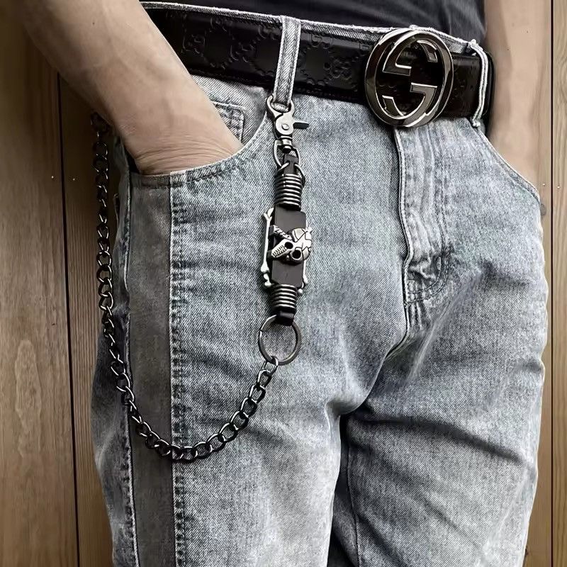 Jewelry HipHop Punk Skull Pants Chain Size ONE SIZE - 1 Thumbnail
