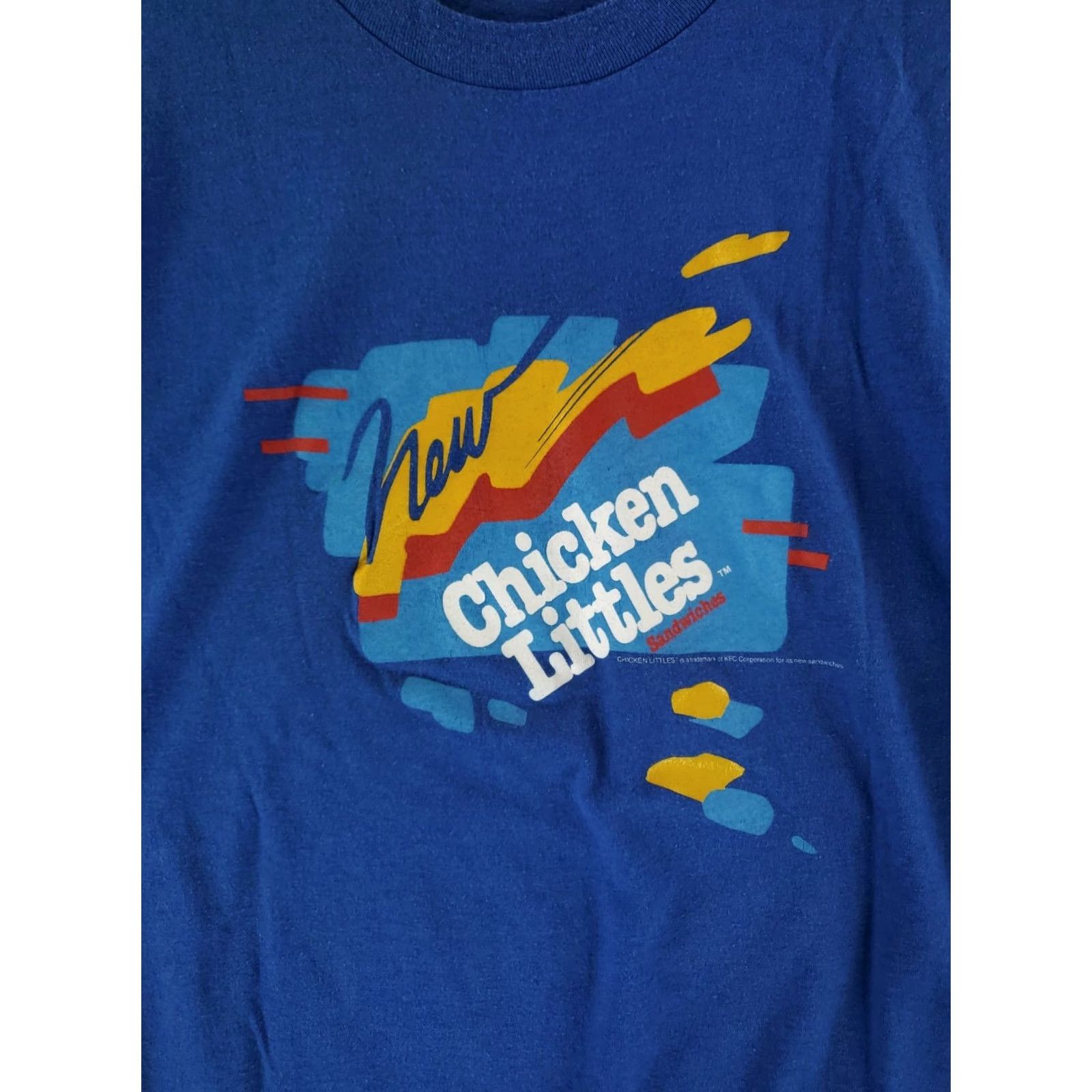 Vintage VINTAGE KFC Kentucky Fried Chicken Littles T-Shirt Screen Stars Mens XL Blue Burnout 80s Size US XL / EU 56 / 4 - 4 Thumbnail