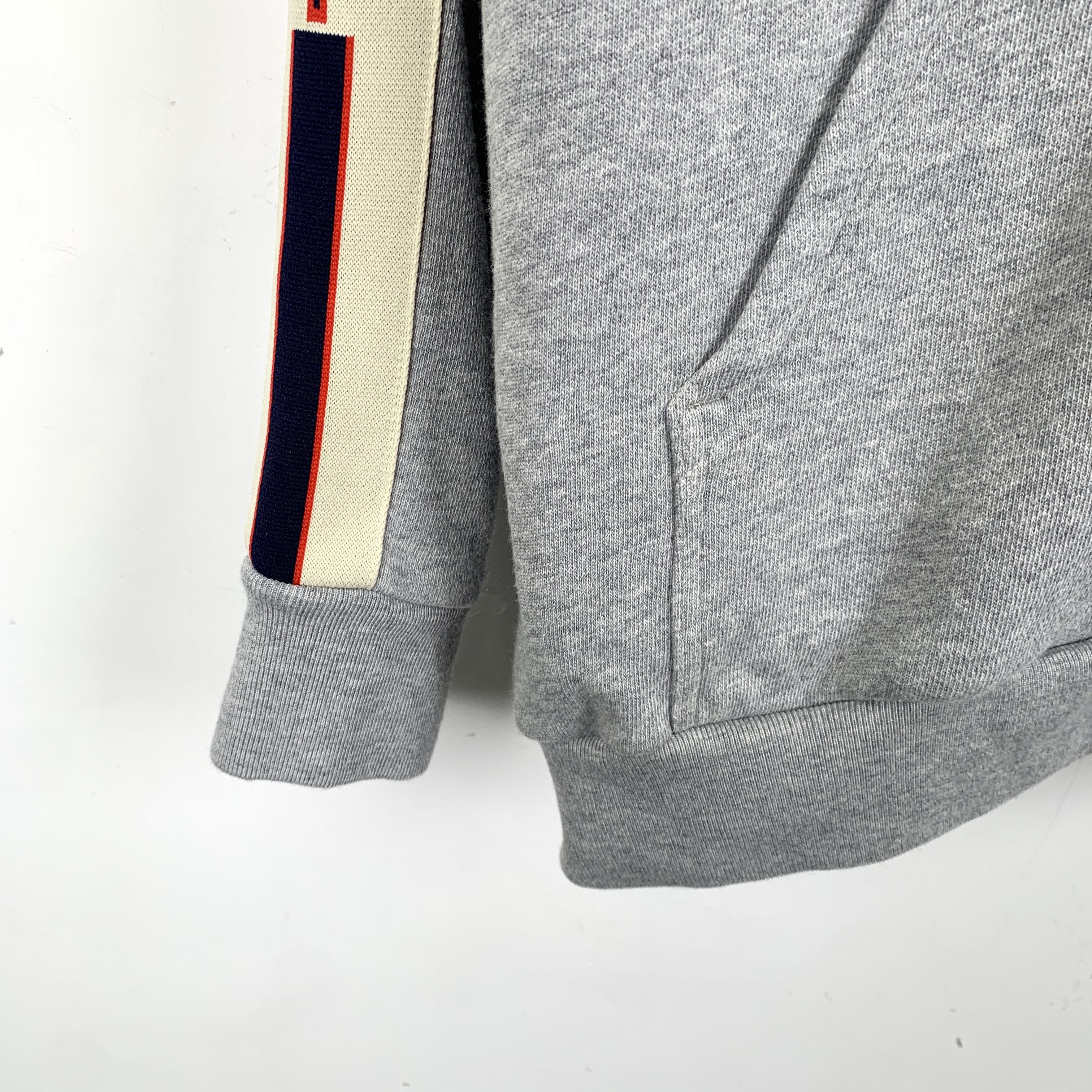 Gucci Gucci Grey Bow Logo Cotton Zip-Up Hoodie (Size M) Size M / US 6-8 / IT 42-44 - 5 Thumbnail